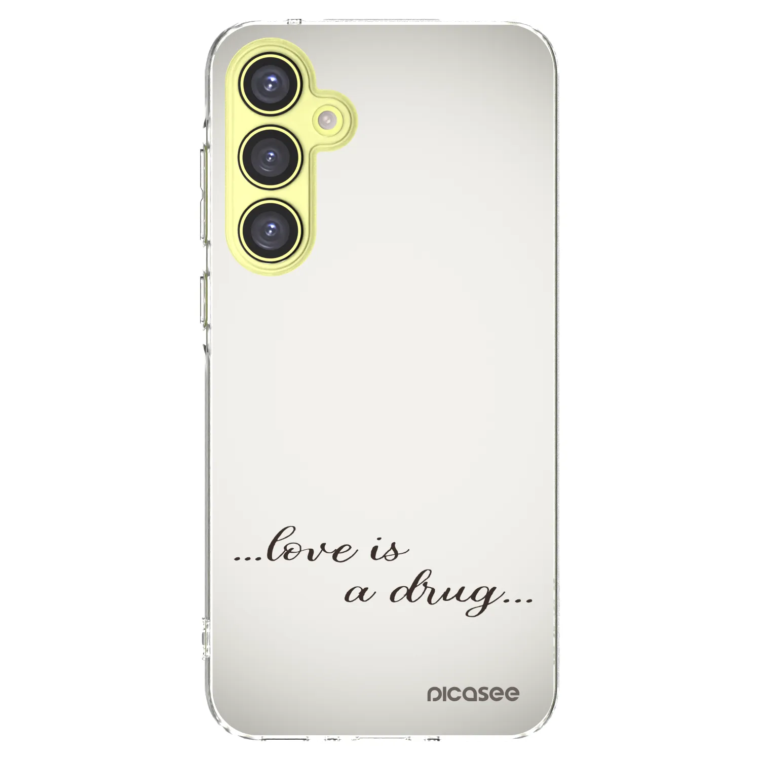 Picasee silikonowe przeźroczyste etui na Samsung Galaxy A35 5G A356B - Love is a drug