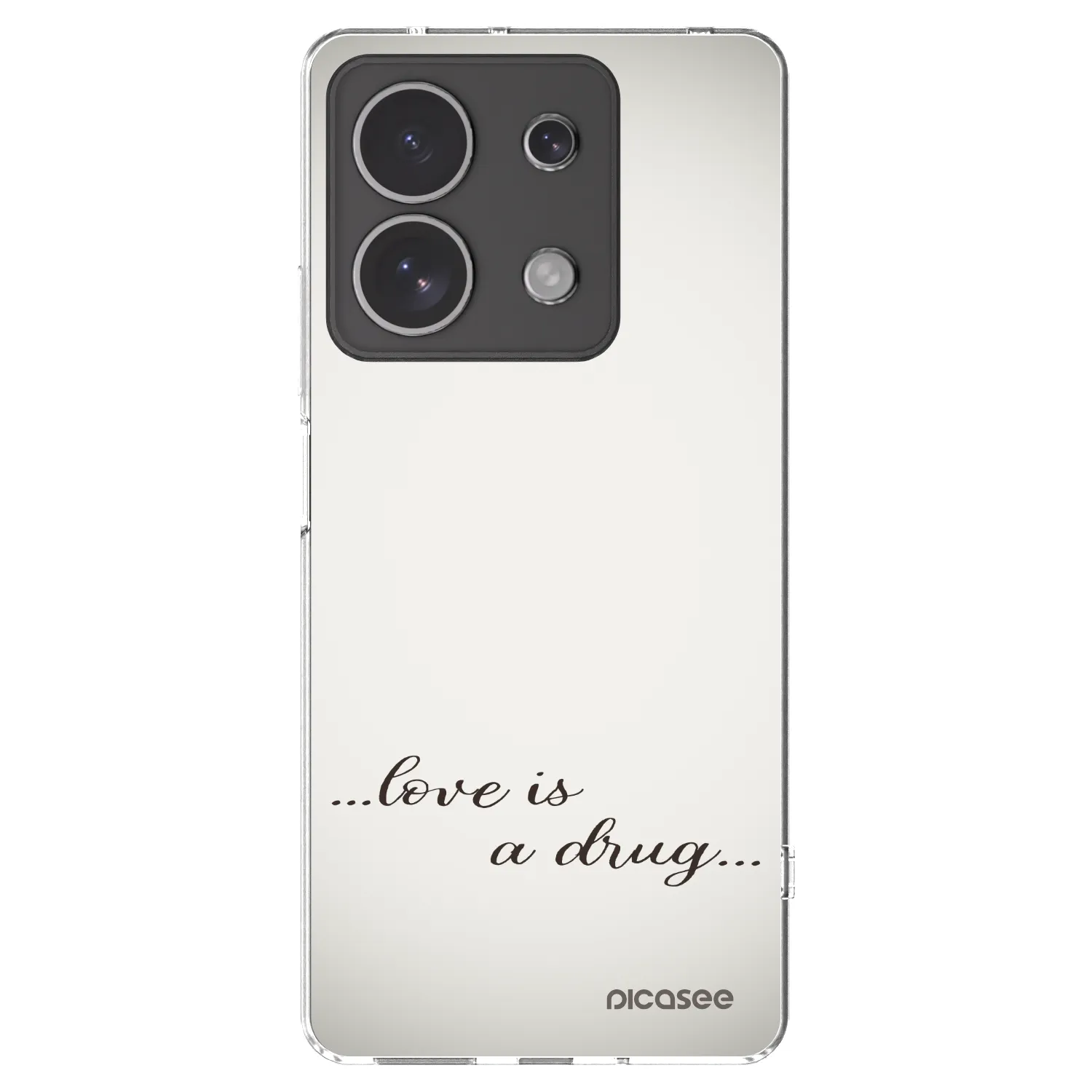 Picasee silikonowe przeźroczyste etui na Xiaomi Redmi Note 13 4G - Love is a drug