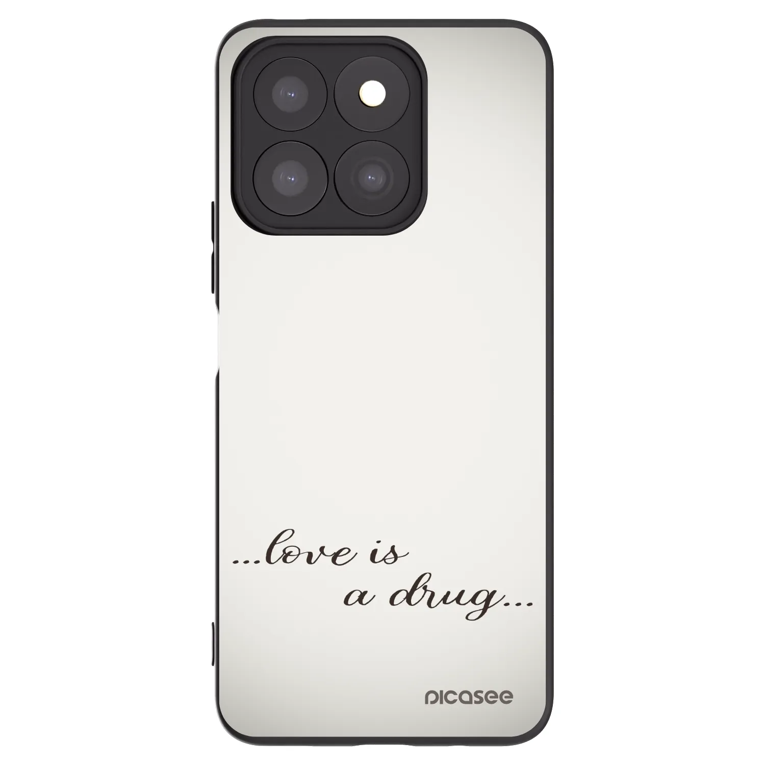Picasee silikonowe czarne etui na Honor X8b - Love is a drug