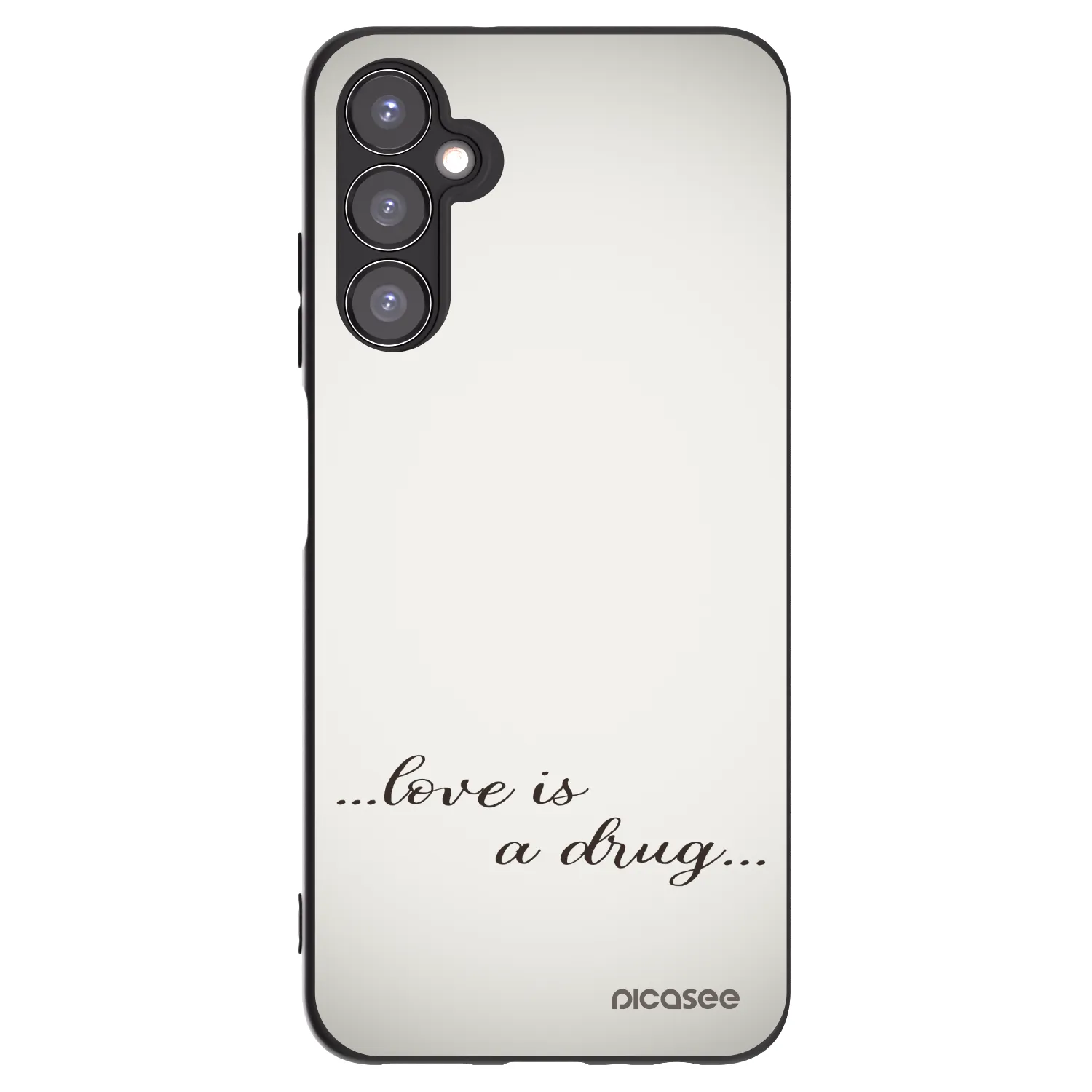 Picasee silikonowe czarne etui na Samsung Galaxy A05s A057G - Love is a drug