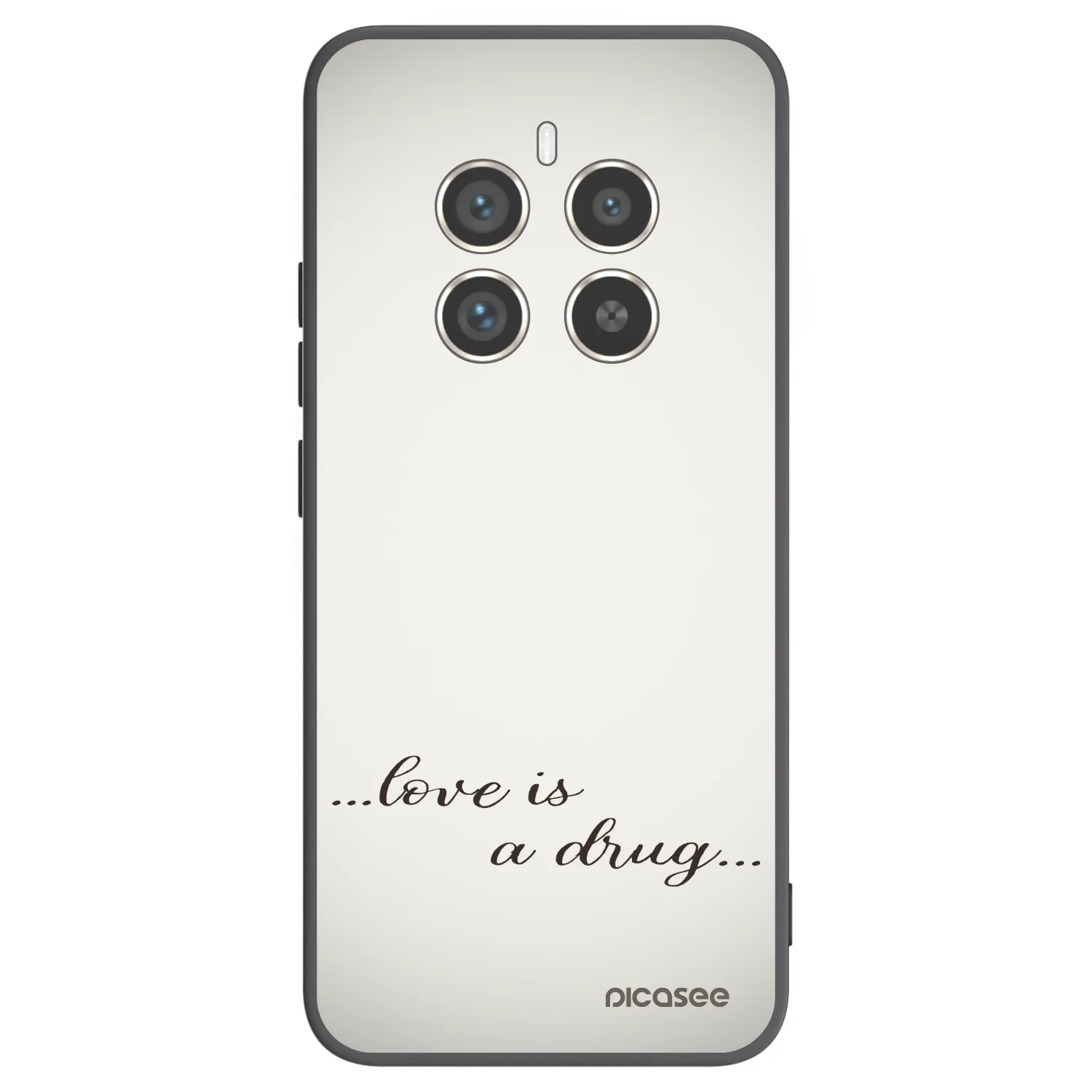 Picasee silikonowe czarne etui na Realme 12 Pro 5G - Love is a drug