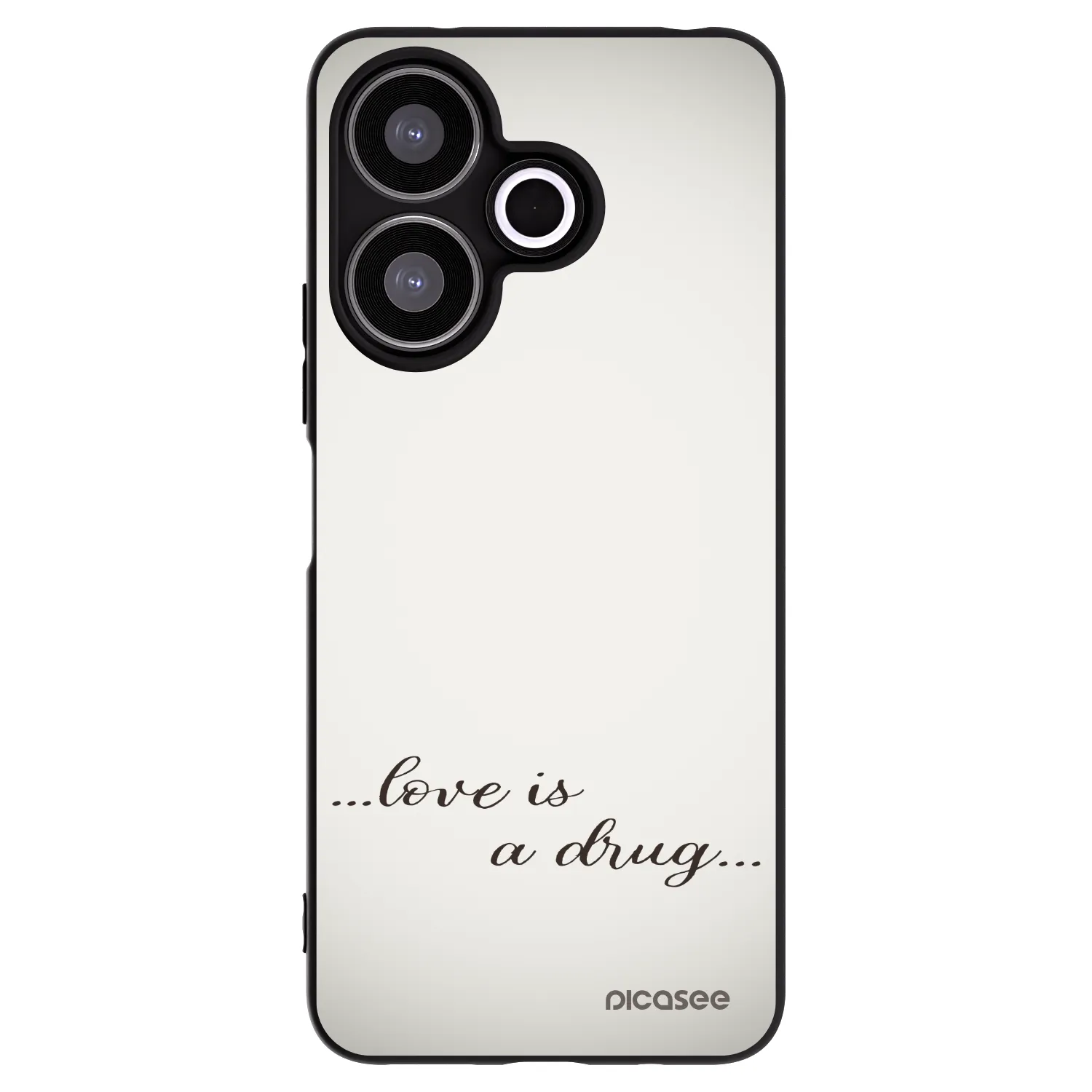 Picasee silikonowe czarne etui na Xiaomi Redmi 13 4G - Love is a drug