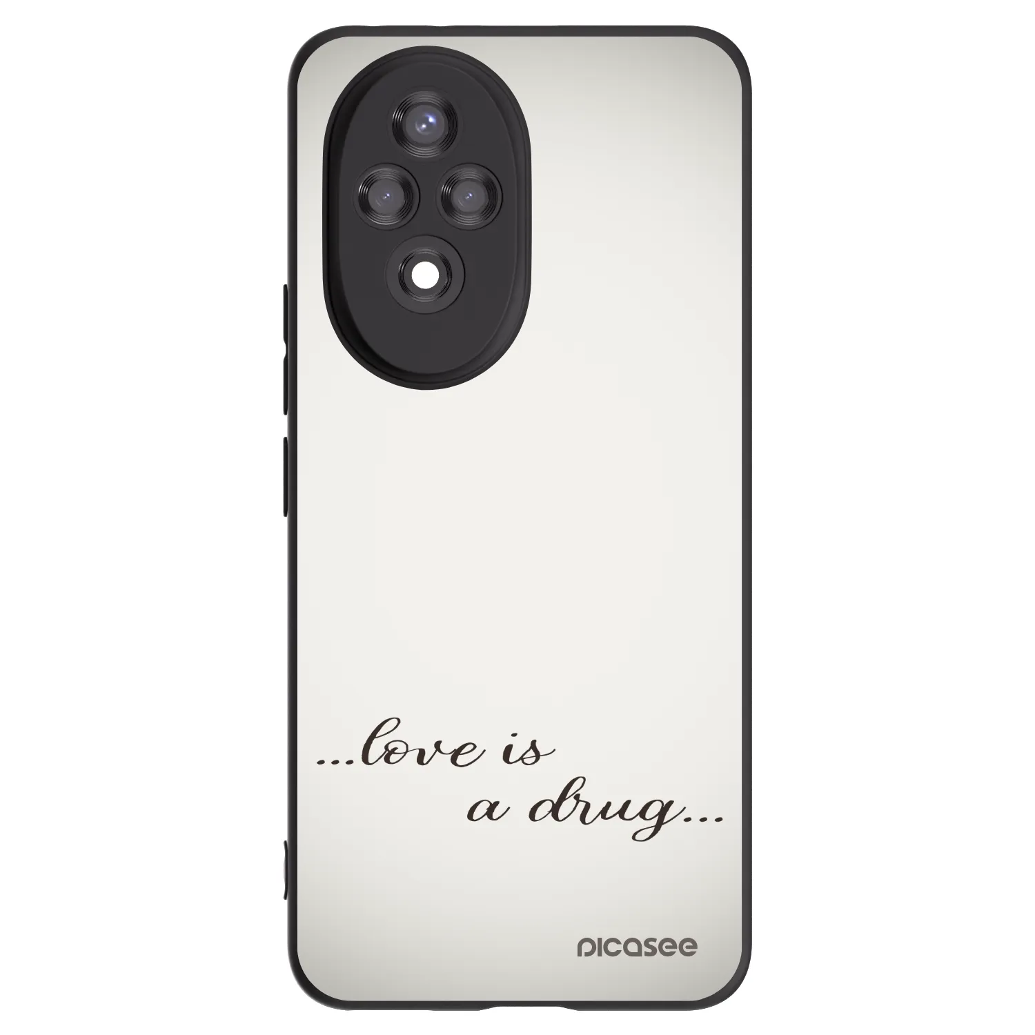 Picasee silikonowe czarne etui na Honor 200 Pro 5G - Love is a drug