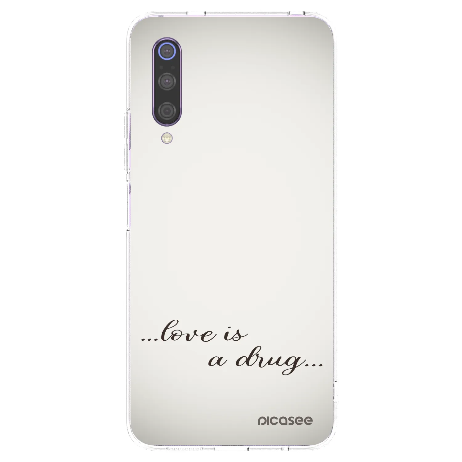 Picasee silikonowe przeźroczyste etui na Xiaomi Mi 9 - Love is a drug