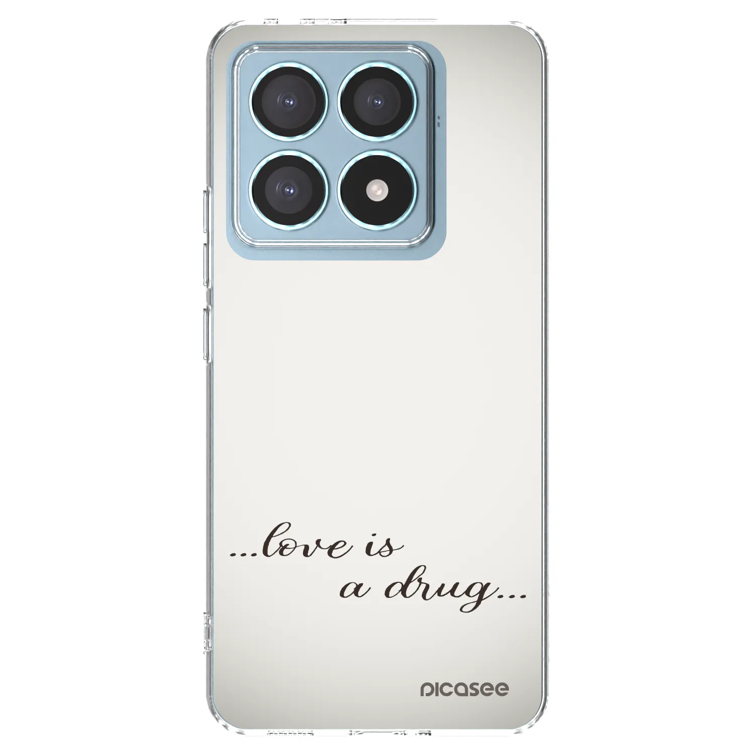 Picasee silikonowe przeźroczyste etui na Xiaomi 14T Pro - Love is a drug