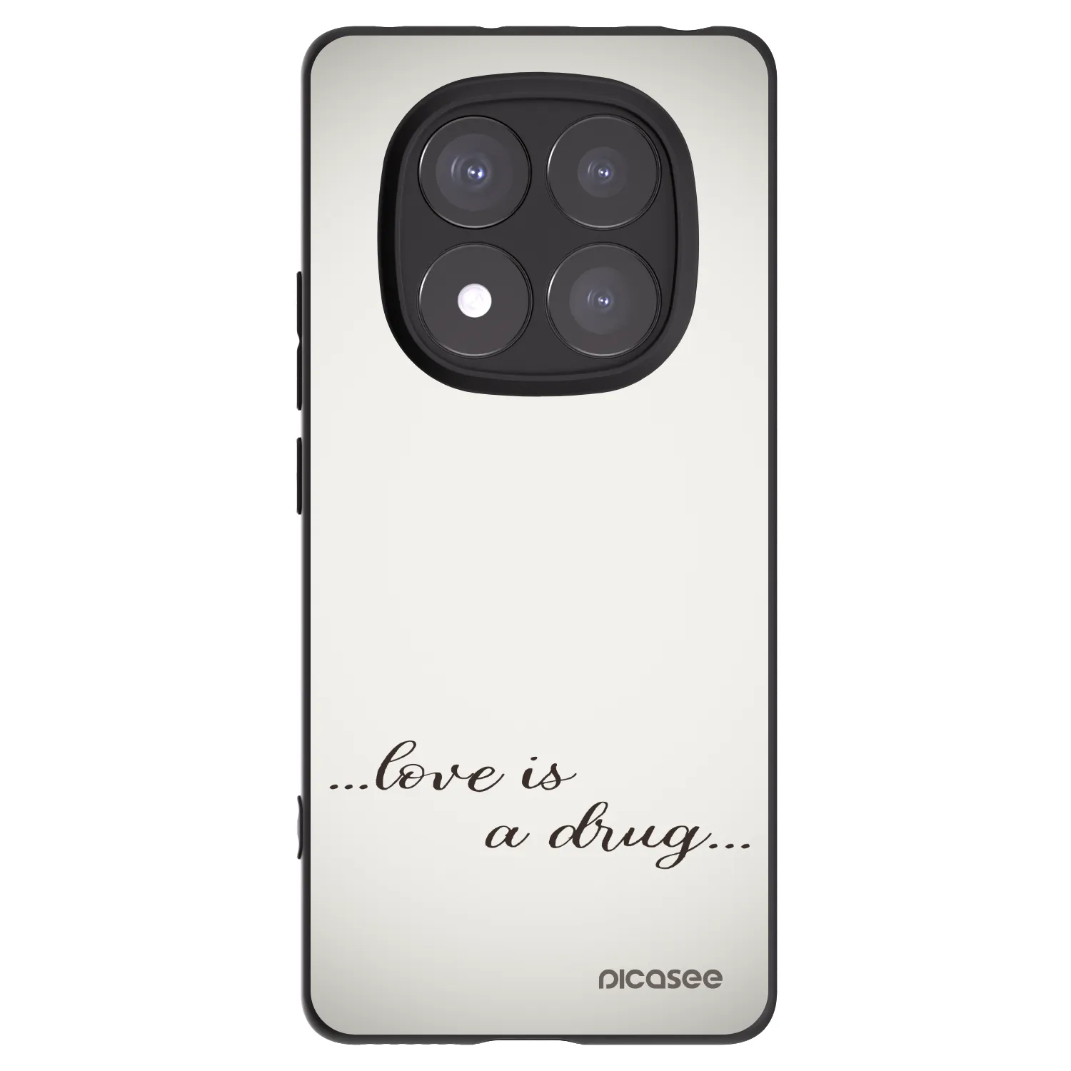Picasee silikonowe czarne etui na Xiaomi Redmi Note 14 Pro+ 5G - Love is a drug