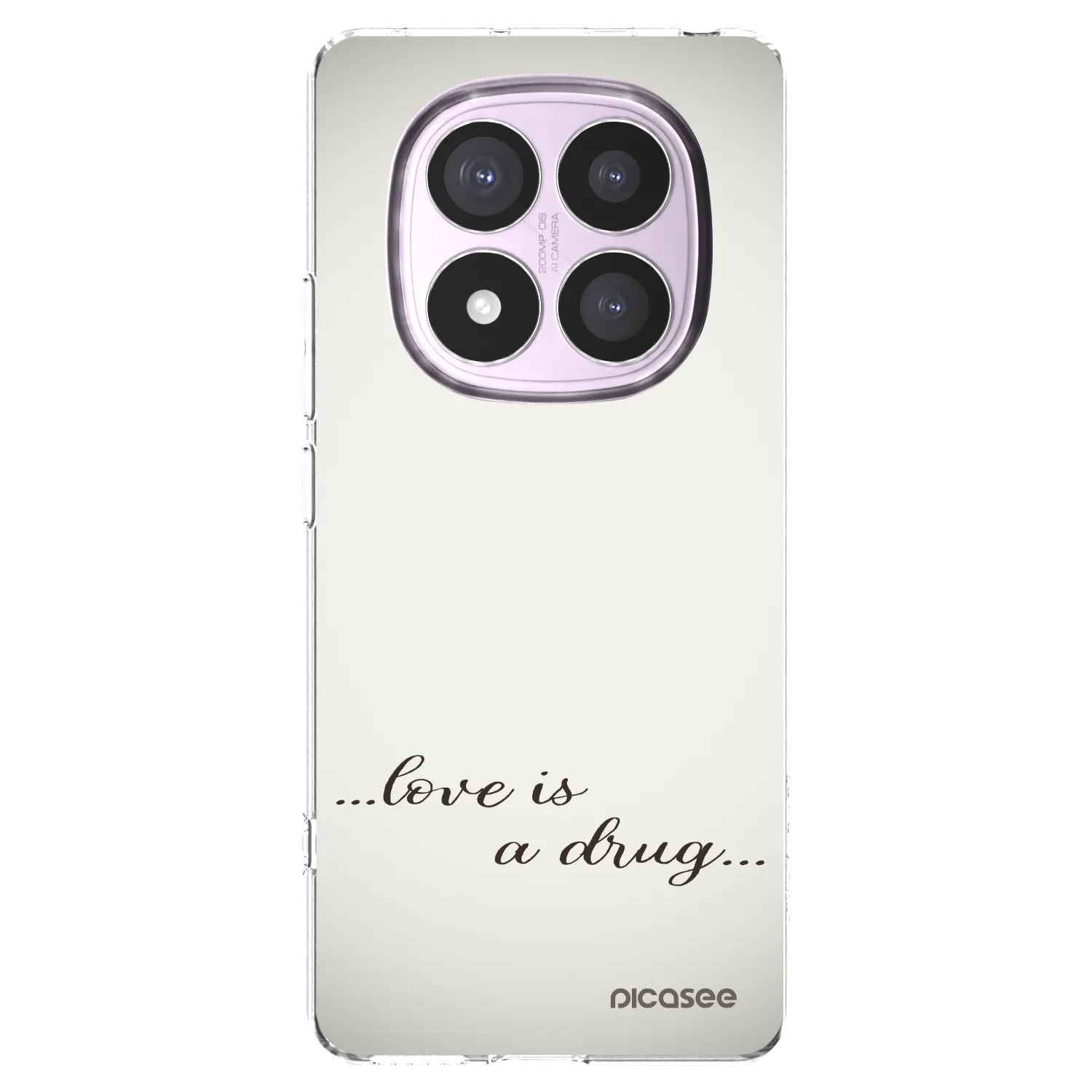 Picasee silikonowe przeźroczyste etui na Xiaomi Redmi Note 14 Pro 5G - Love is a drug