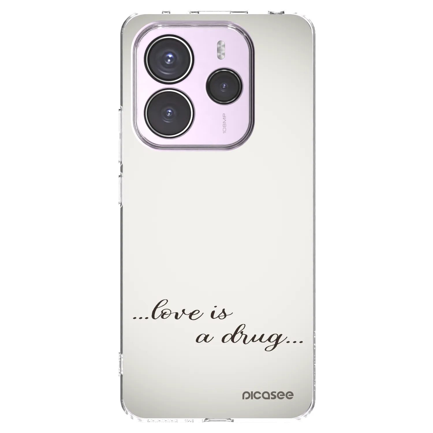 Picasee silikonowe przeźroczyste etui na Xiaomi Redmi Note 14 5G - Love is a drug