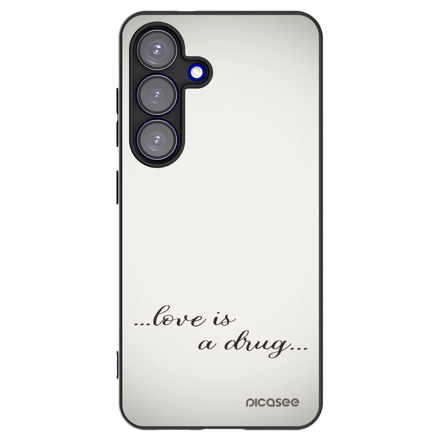 Picasee silikonowe czarne etui na Samsung Galaxy S25 5G - Love is a drug