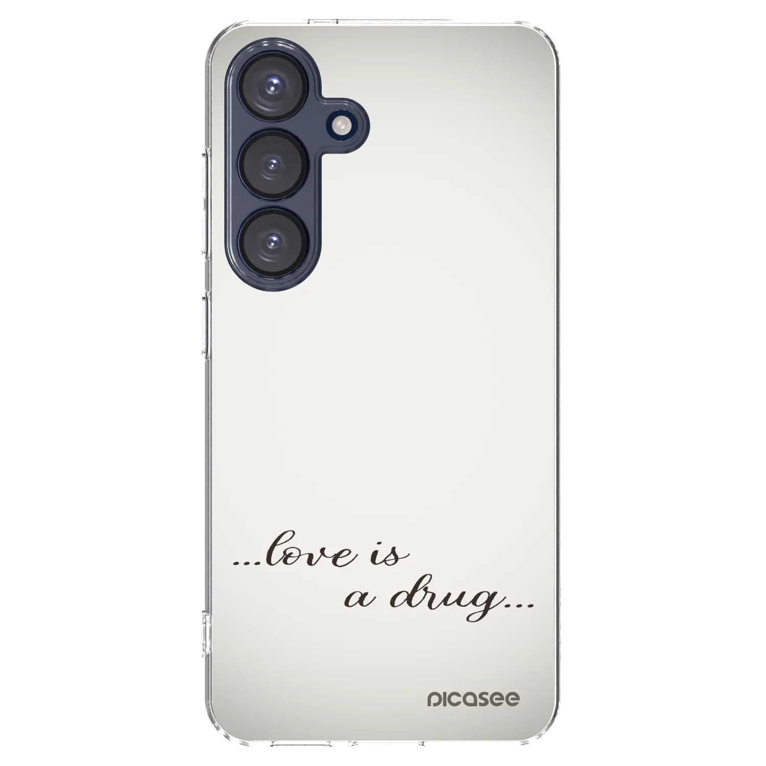 Picasee silikonowe przeźroczyste etui na Samsung Galaxy S25 5G - Love is a drug