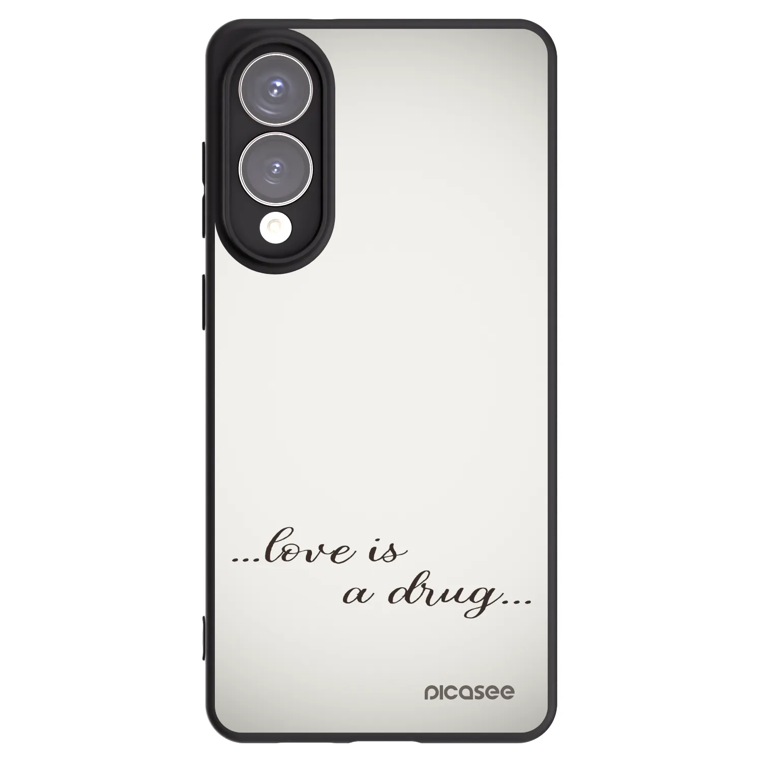 Picasee silikonowe czarne etui na Samsung Galaxy S25 Edge 5G - Love is a drug