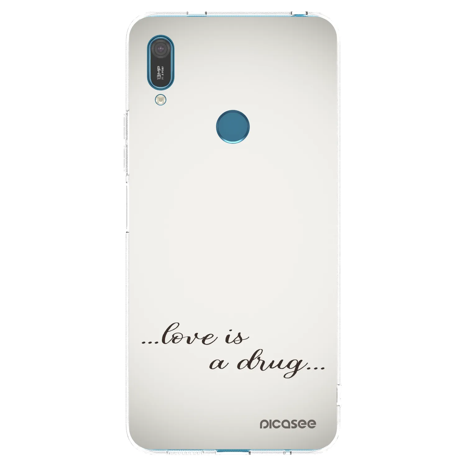 Picasee silikonowe przeźroczyste etui na Huawei Y7 2019 - Love is a drug