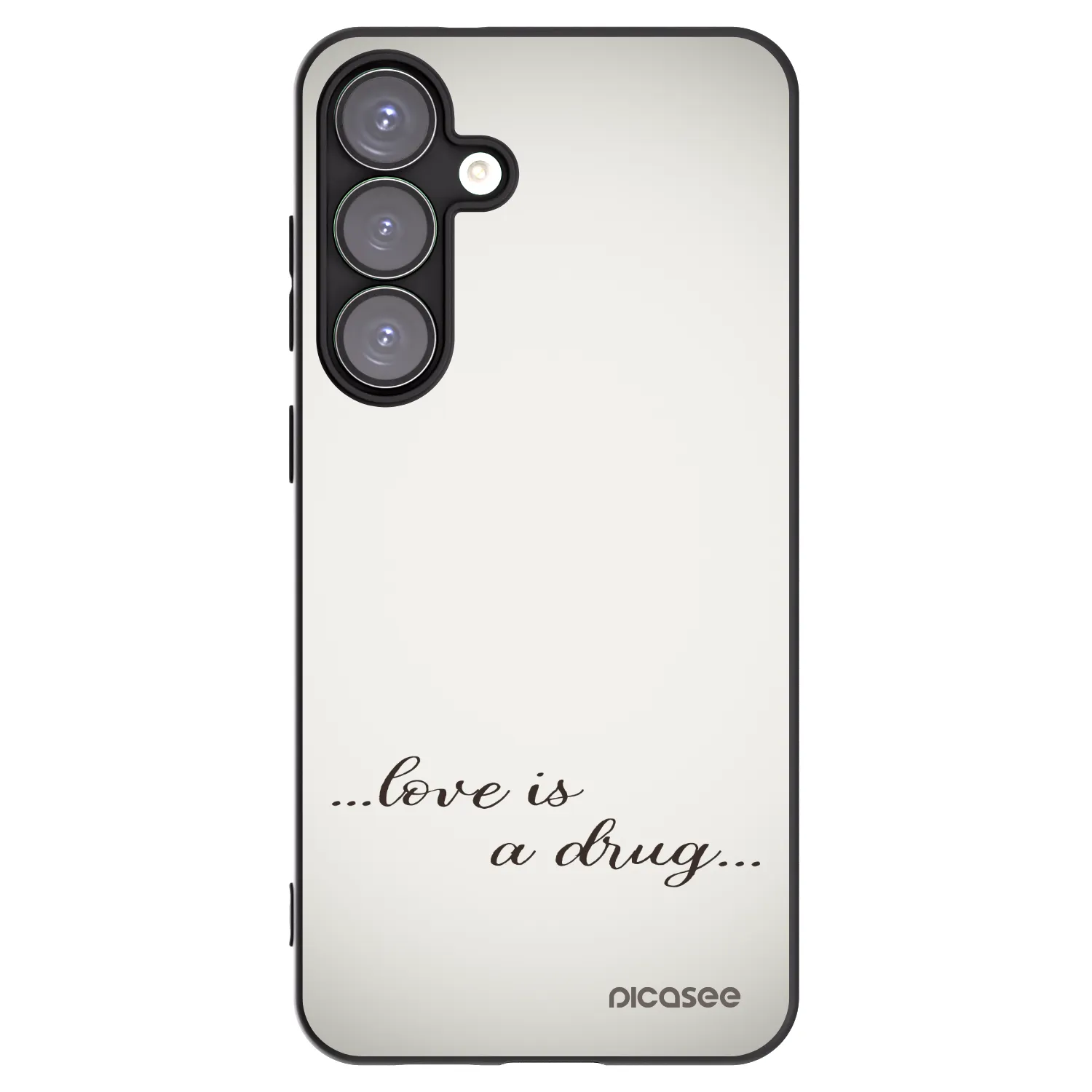 Picasee silikonowe czarne etui na Samsung Galaxy S25+ 5G - Love is a drug