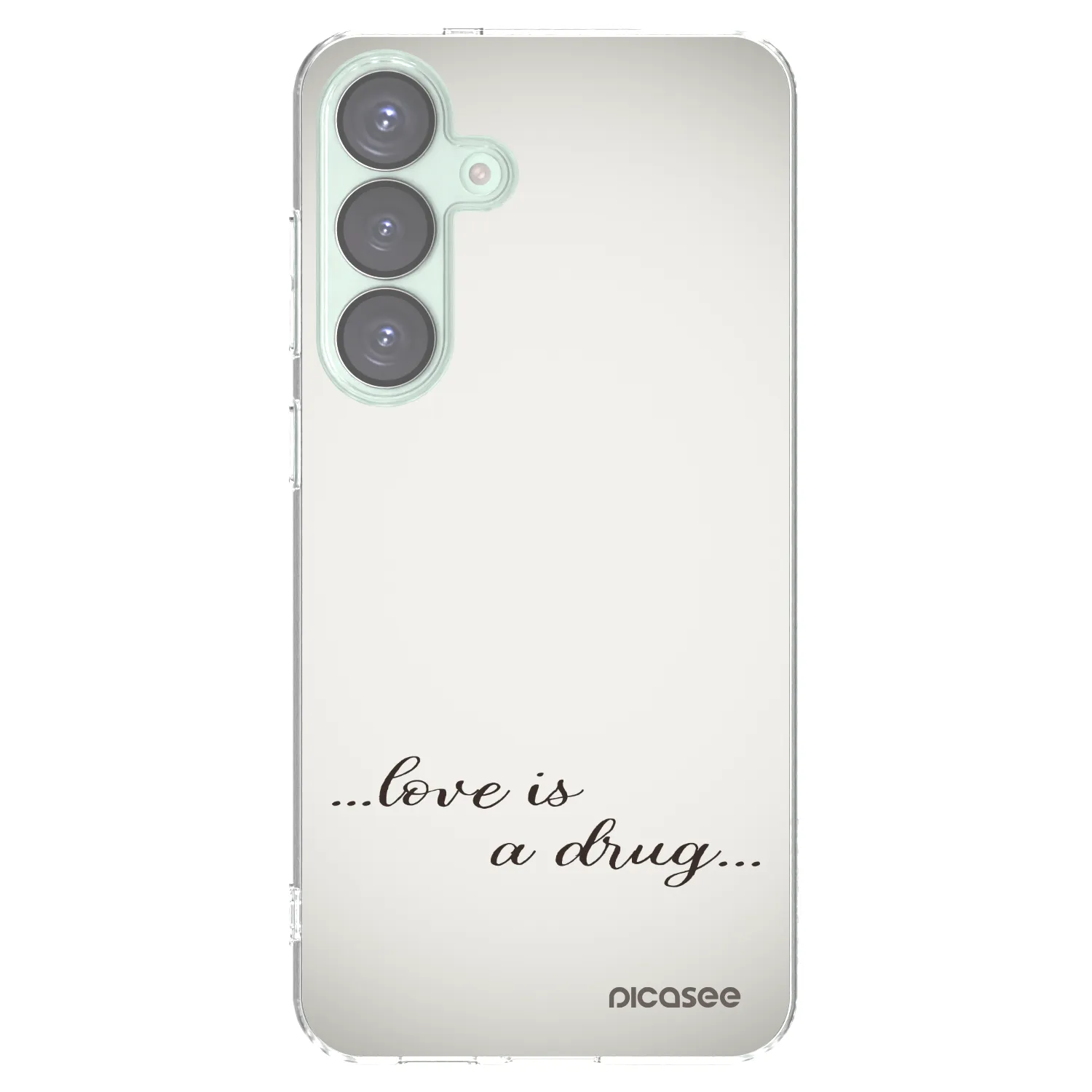Picasee silikonowe przeźroczyste etui na Samsung Galaxy S25+ 5G - Love is a drug