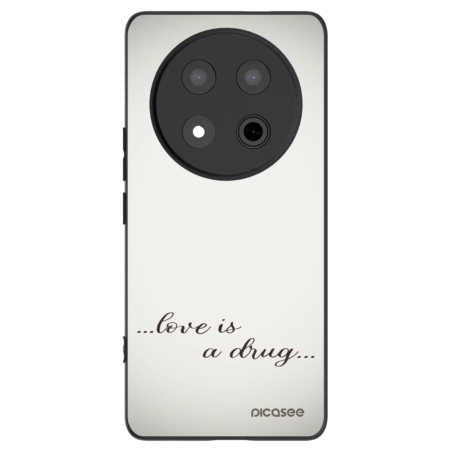 Picasee silikonowe czarne etui na Honor Magic7 Lite 5G - Love is a drug