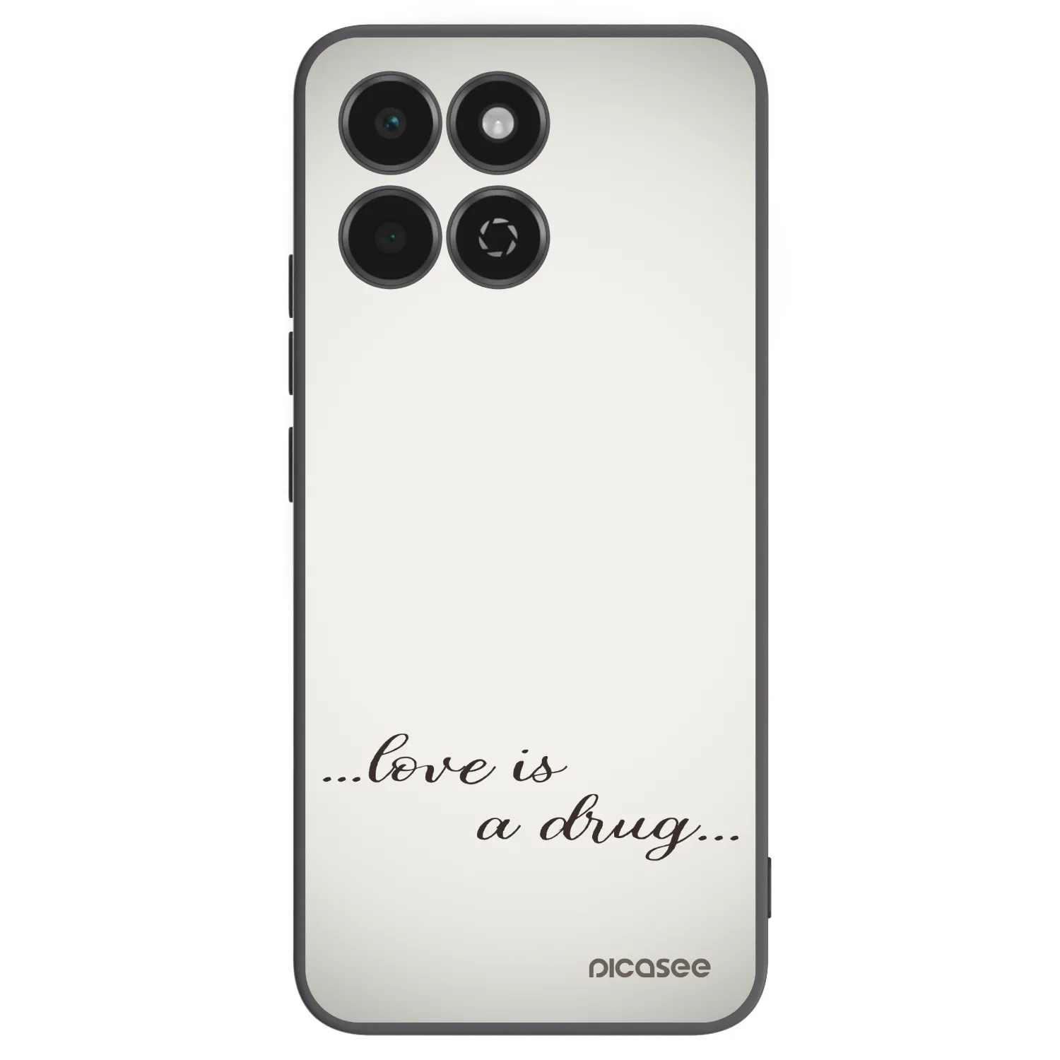 Picasee silikonowe czarne etui na Honor 200 Smart 5G - Love is a drug