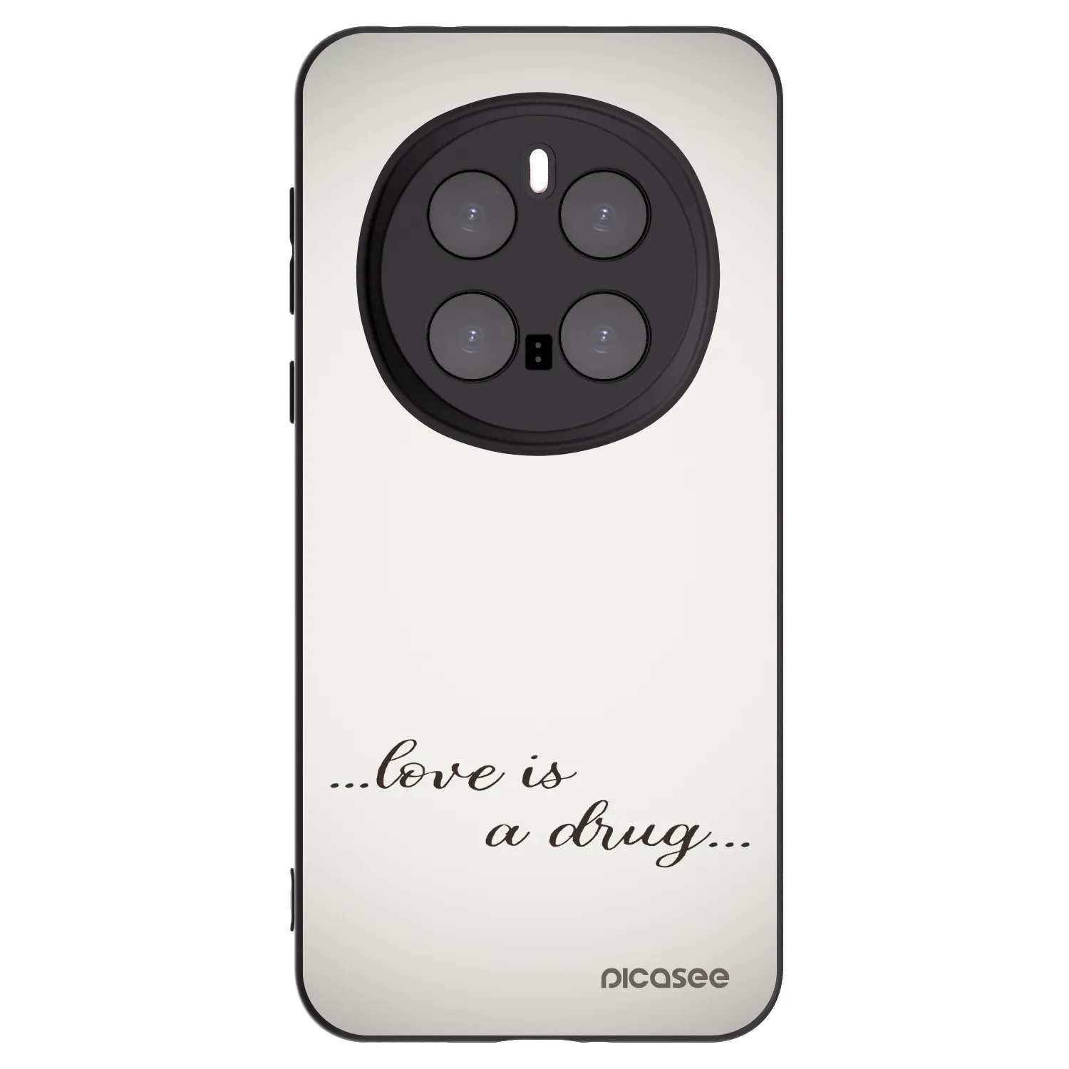 Picasee silikonowe czarne etui na Honor Magic7 Pro 5G - Love is a drug