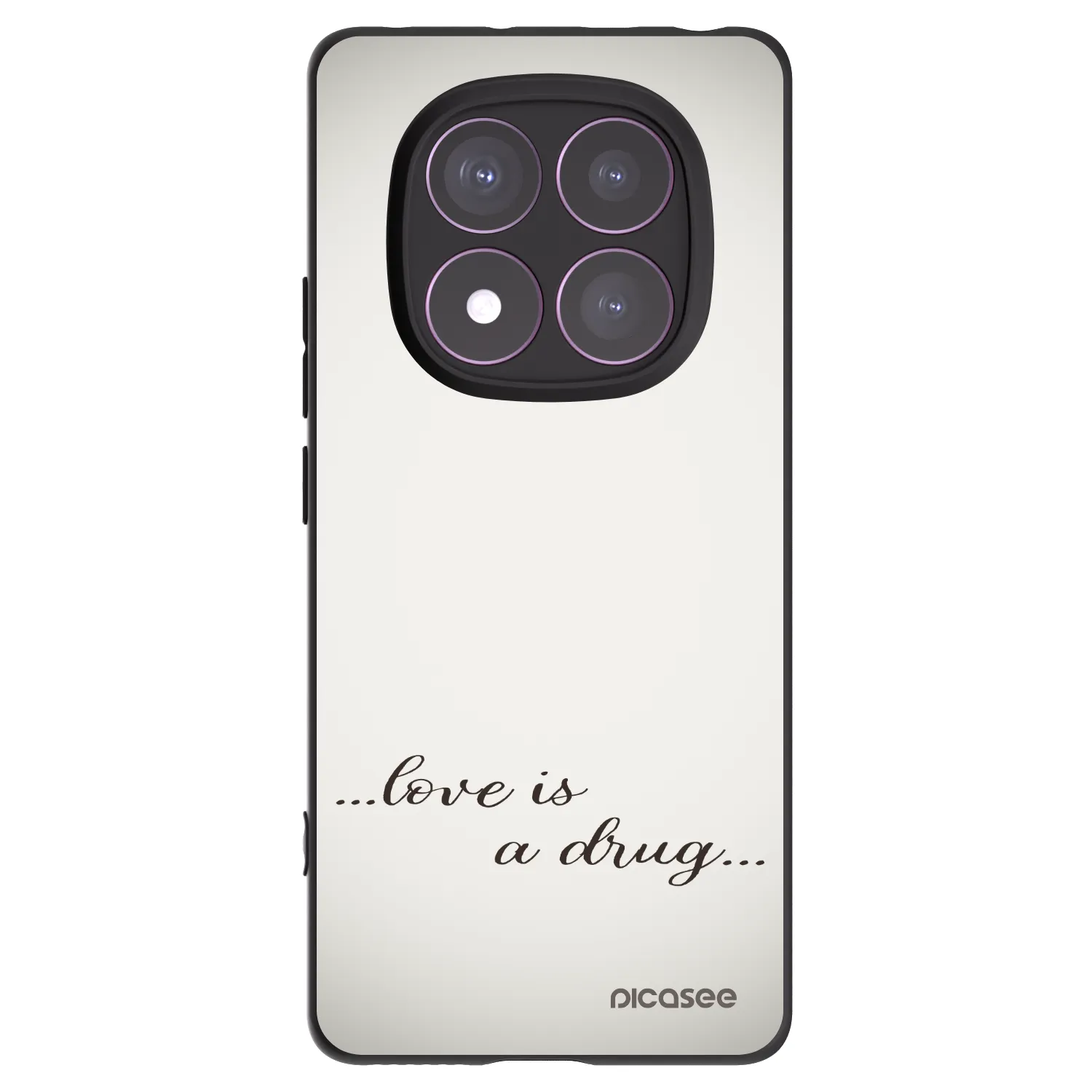Picasee silikonowe czarne etui na Xiaomi Redmi Note 14 Pro 4G - Love is a drug