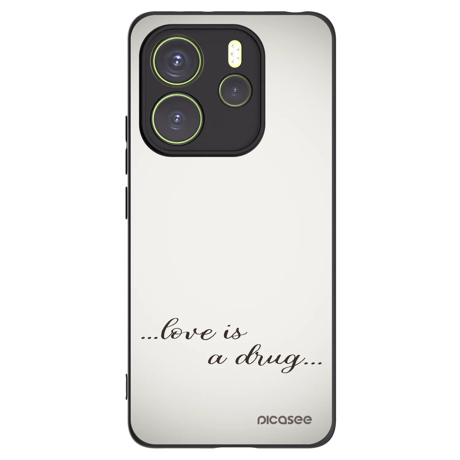 Picasee silikonowe czarne etui na Xiaomi Redmi Note 14 4G - Love is a drug
