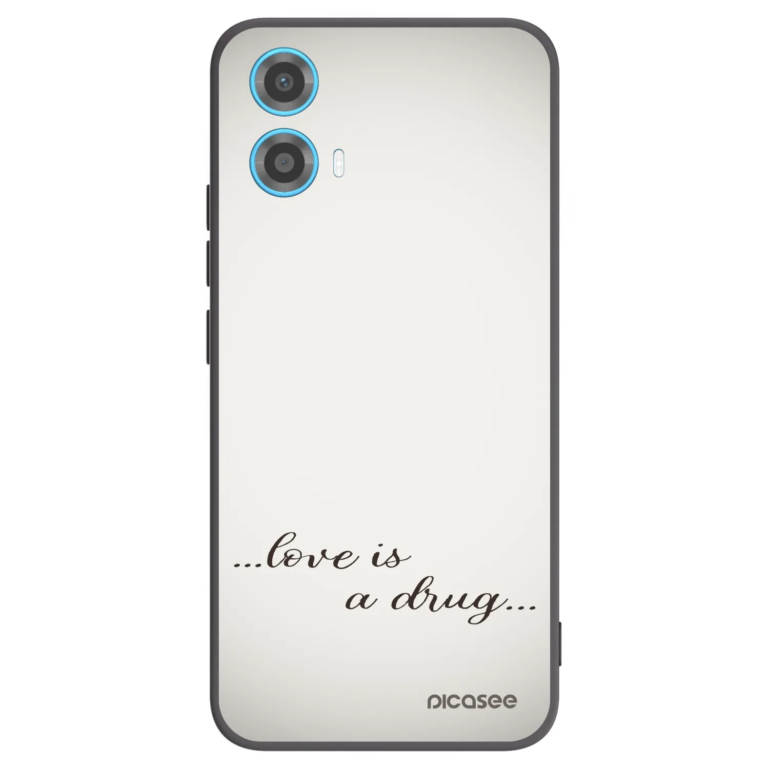 Picasee silikonowe czarne etui na Motorola Moto G34 5G - Love is a drug
