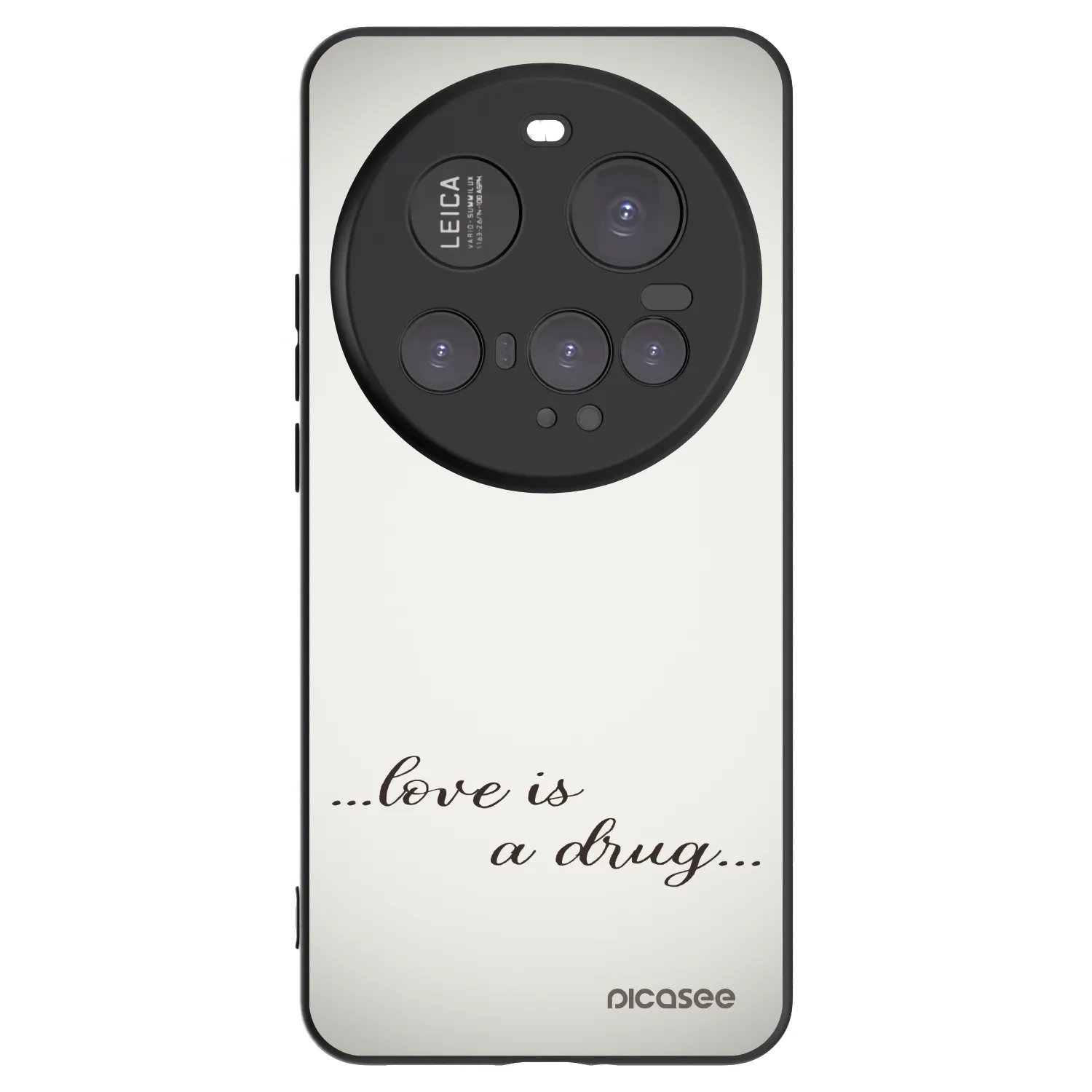 Picasee silikonowe czarne etui na Xiaomi 15 Ultra - Love is a drug