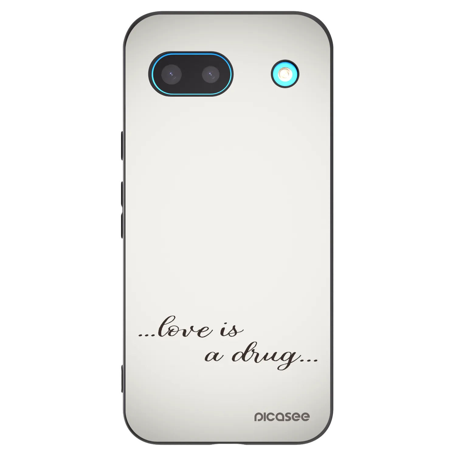 Picasee silikonowe czarne etui na Google Pixel 8a - Love is a drug