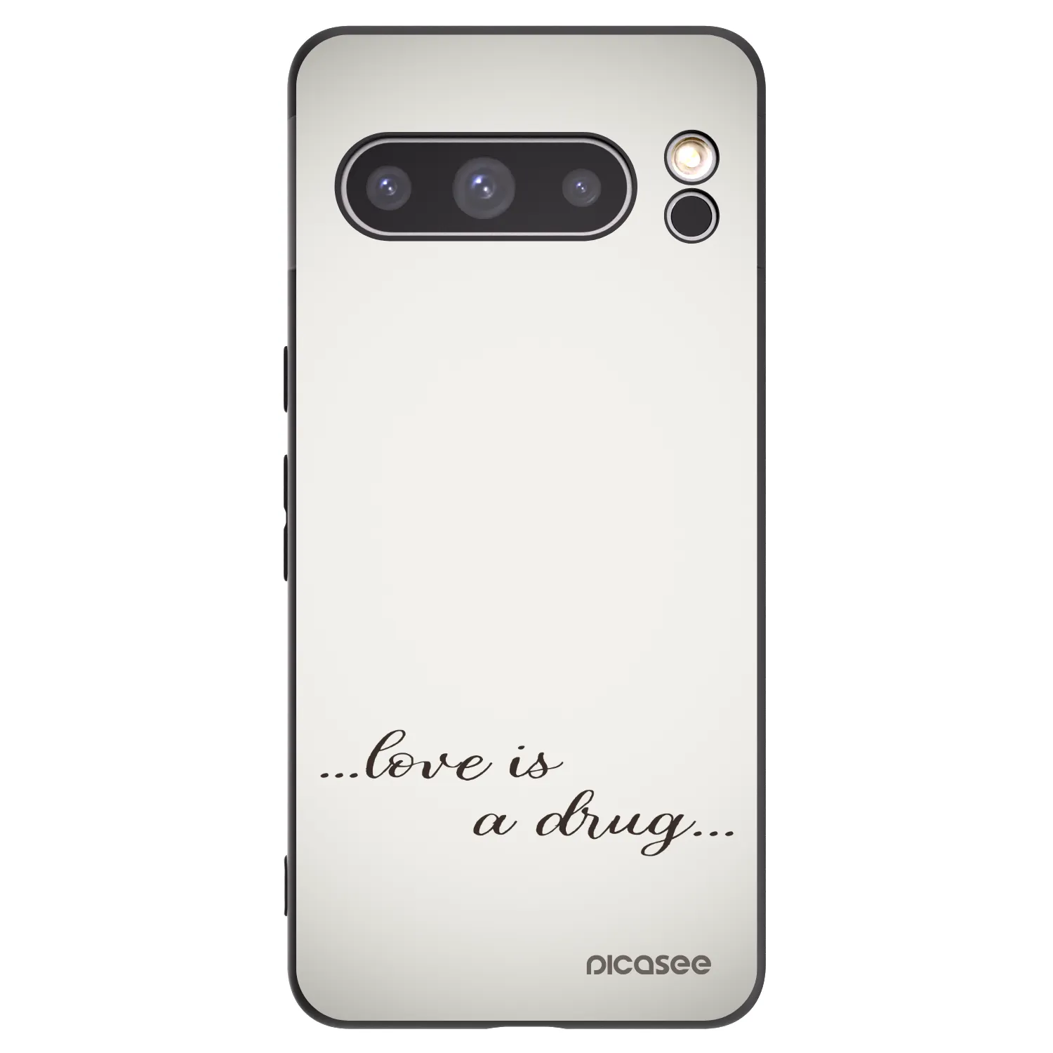 Picasee silikonowe czarne etui na Google Pixel 8 Pro - Love is a drug