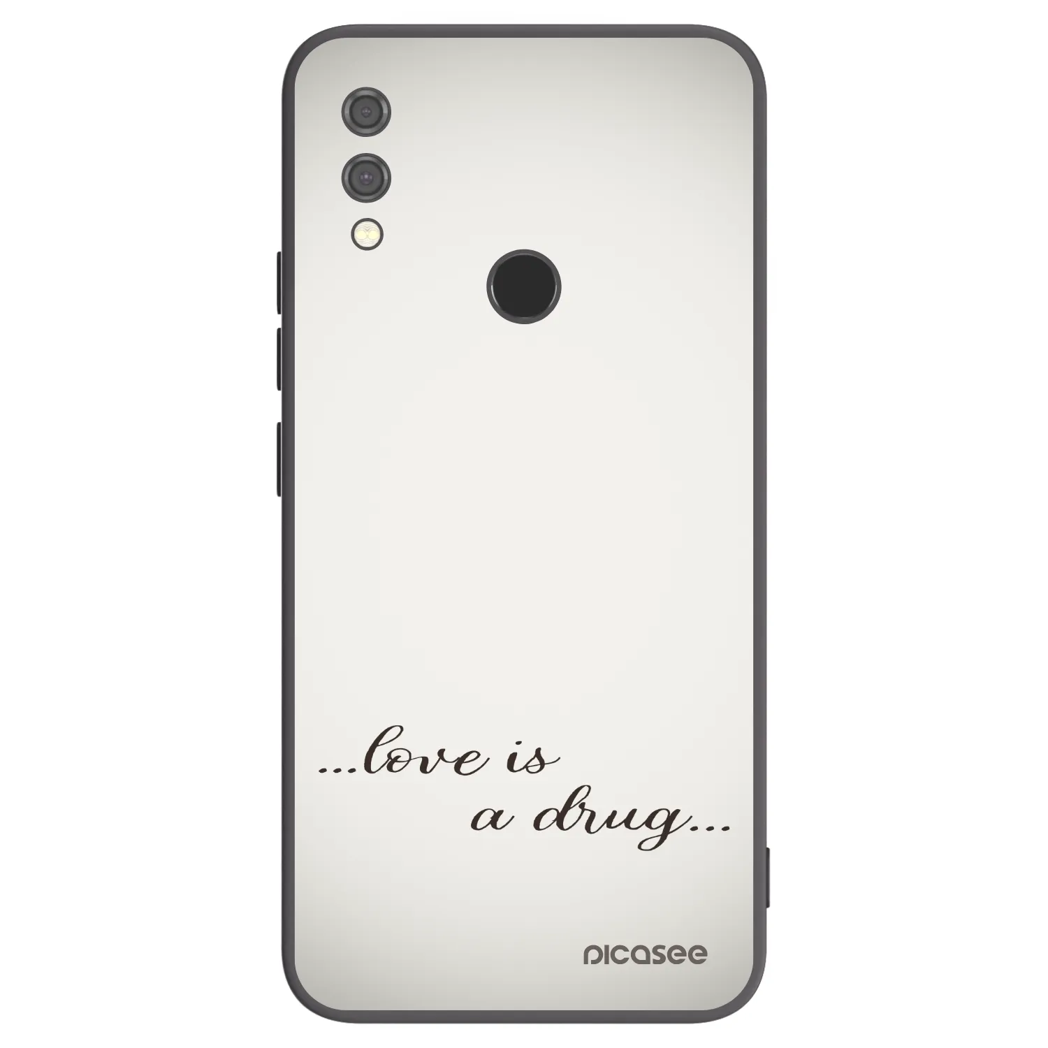 Picasee silikonowe czarne etui na Xiaomi Redmi Note 7 - Love is a drug