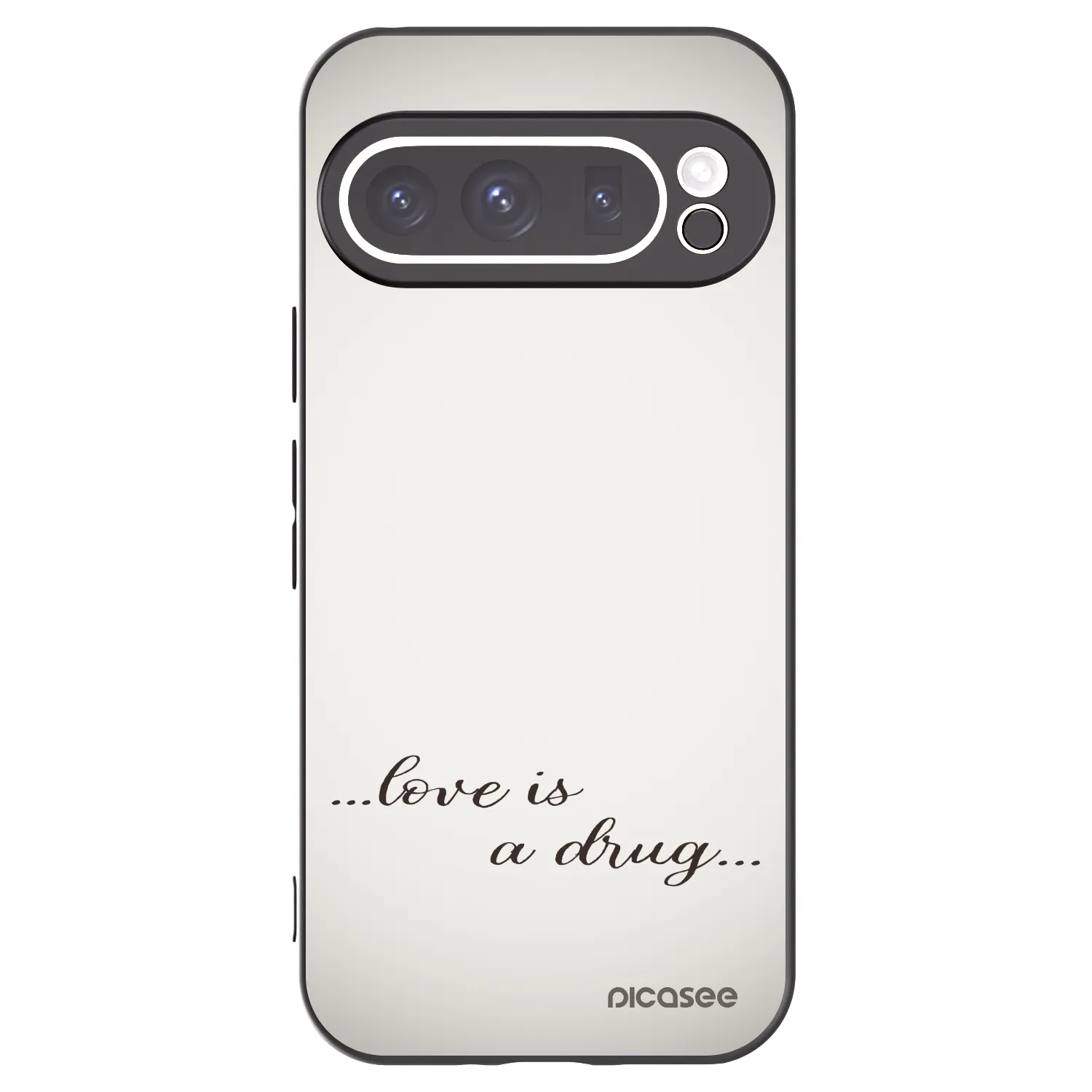 Picasee silikonowe czarne etui na Google Pixel 9 Pro - Love is a drug