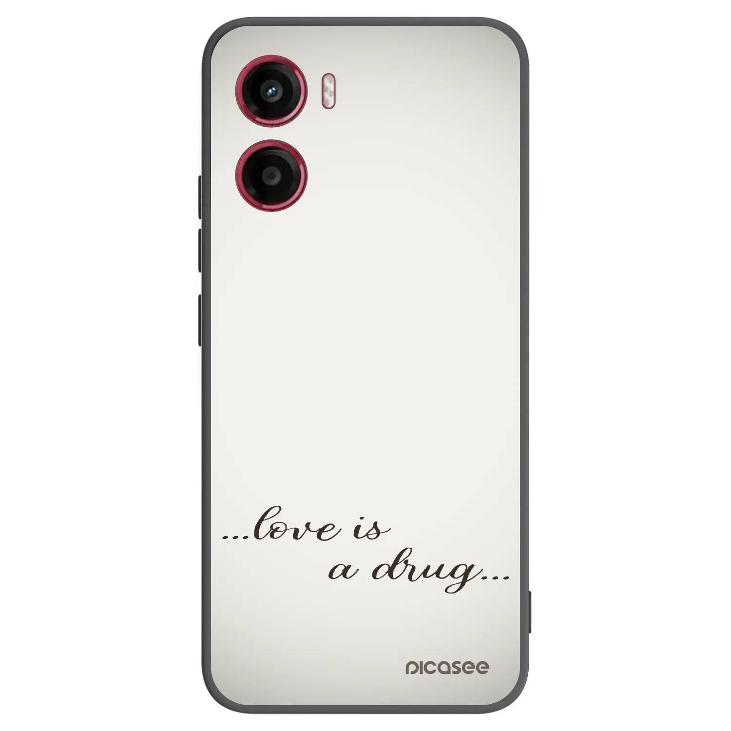 Picasee silikonowe czarne etui na Motorola Moto G05 - Love is a drug