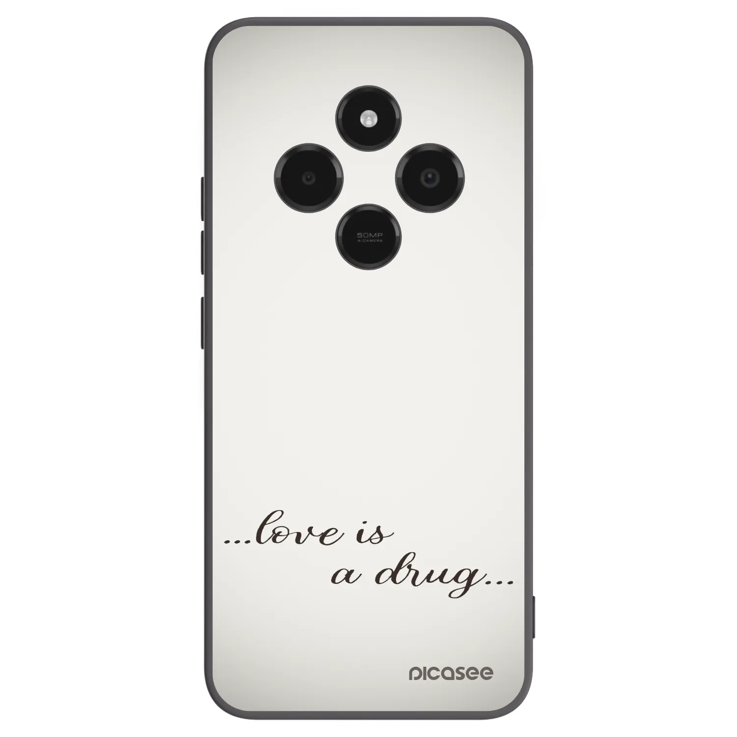 Picasee silikonowe czarne etui na Xiaomi Poco C75 - Love is a drug
