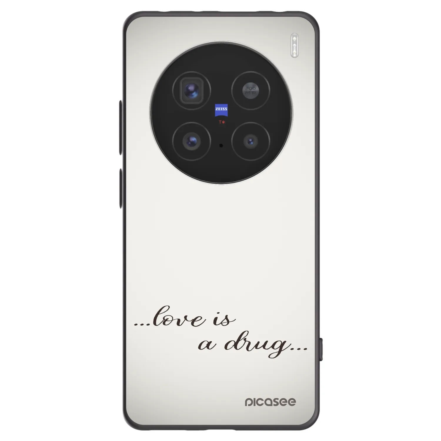Picasee silikonowe czarne etui na Vivo X200 Pro - Love is a drug