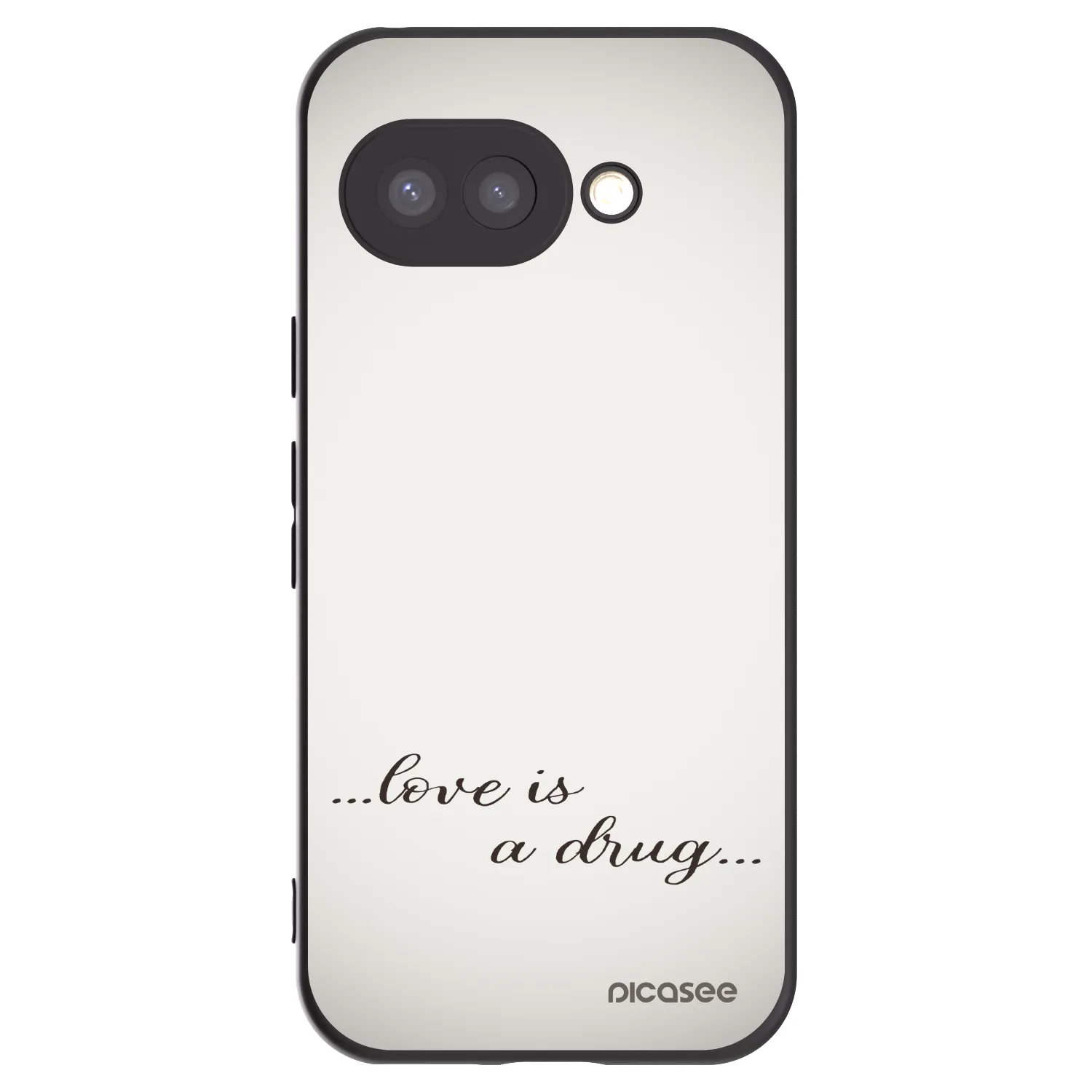 Picasee silikonowe czarne etui na Google Pixel 9a - Love is a drug