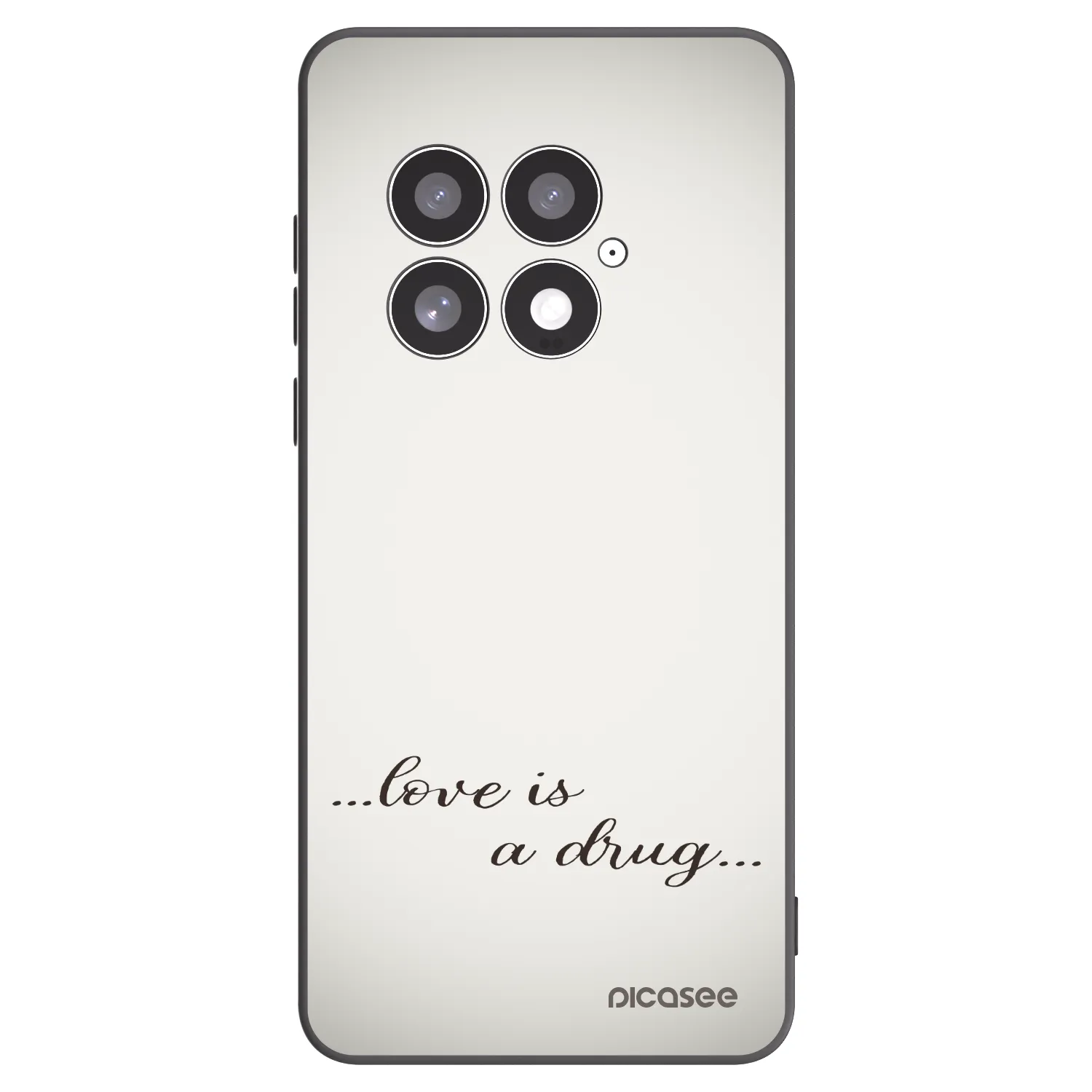 Picasee silikonowe czarne etui na OnePlus 13 5G - Love is a drug