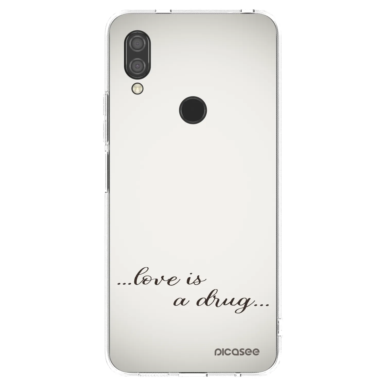 Picasee silikonowe przeźroczyste etui na Xiaomi Redmi 7 - Love is a drug