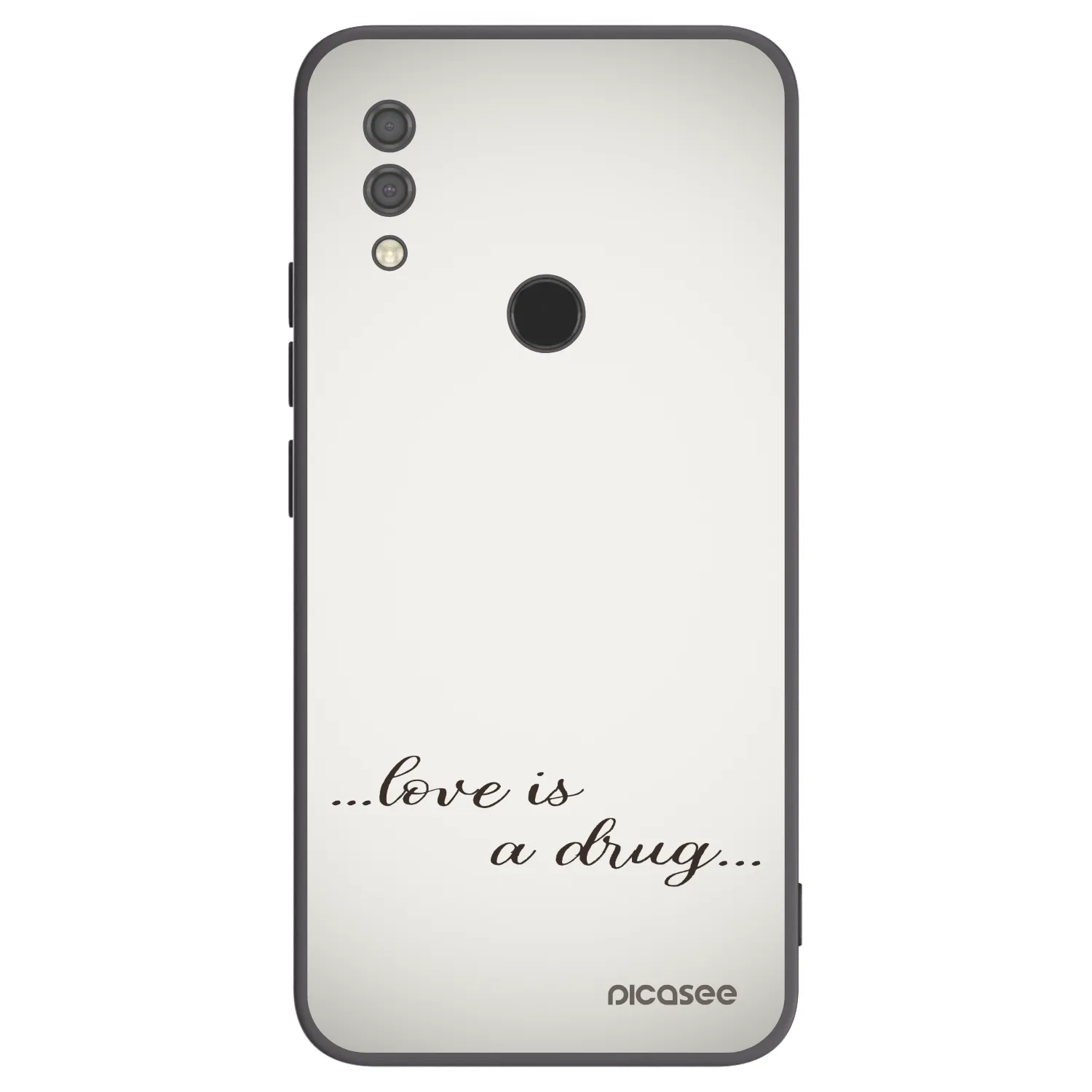 Picasee silikonowe czarne etui na Xiaomi Redmi 7 - Love is a drug