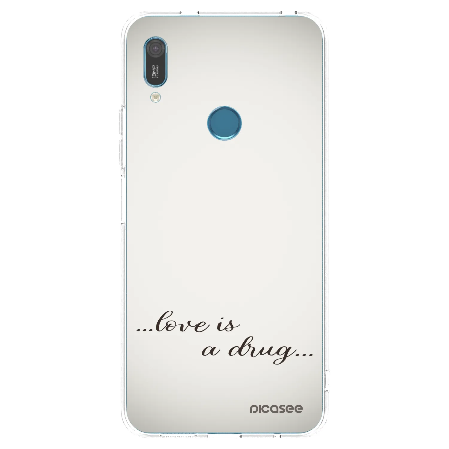 Picasee silikonowe przeźroczyste etui na Huawei Y6 2019 - Love is a drug