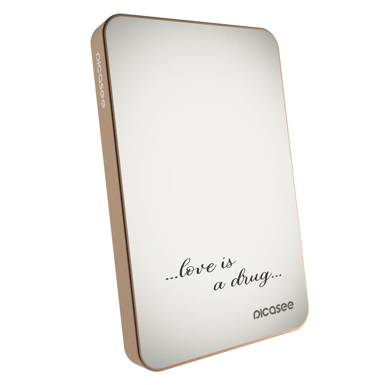 Picasee Powerbank z MagSafe 5 000 mAh Złoty - Love is a drug