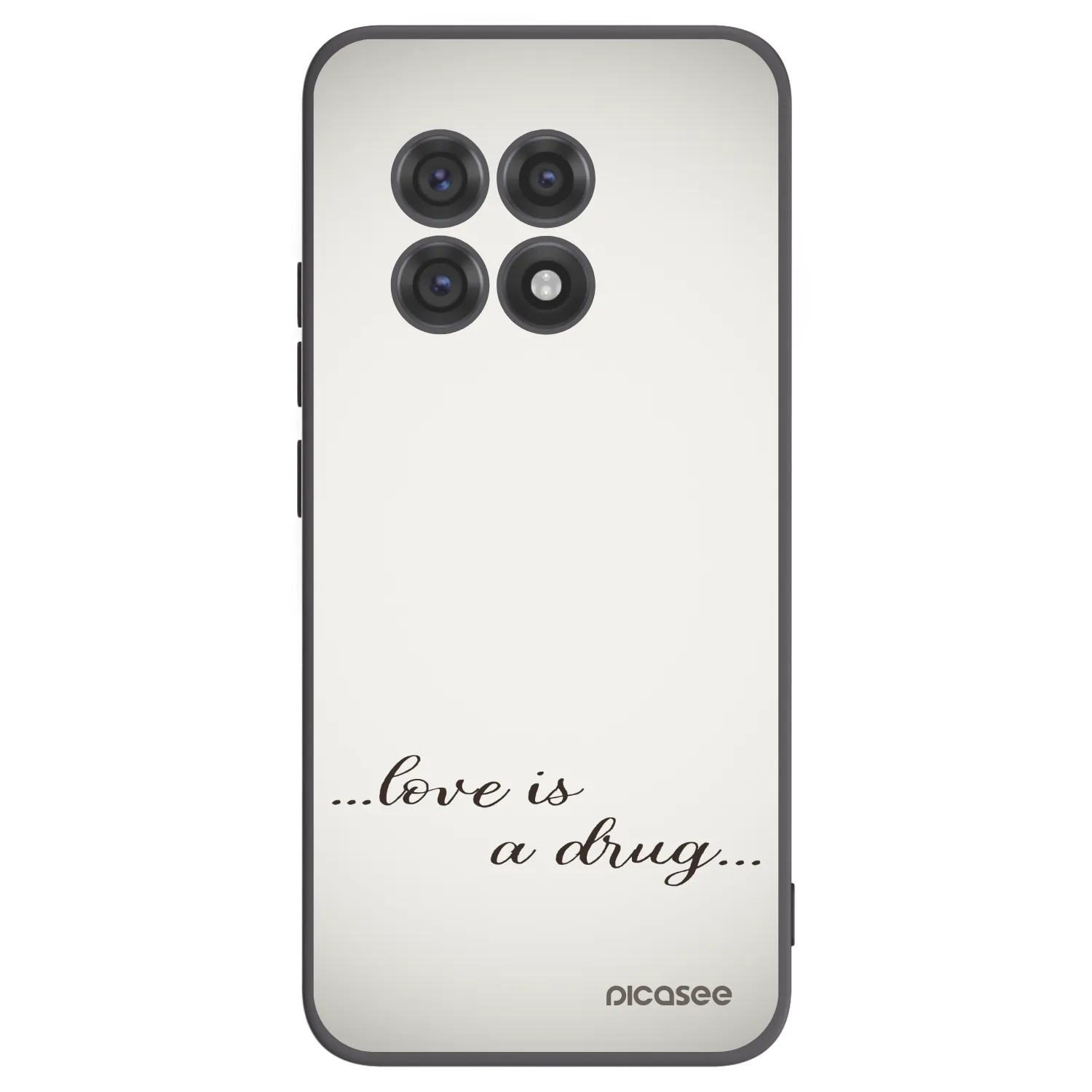 Picasee silikonowe czarne etui na OnePlus 13R 5G - Love is a drug