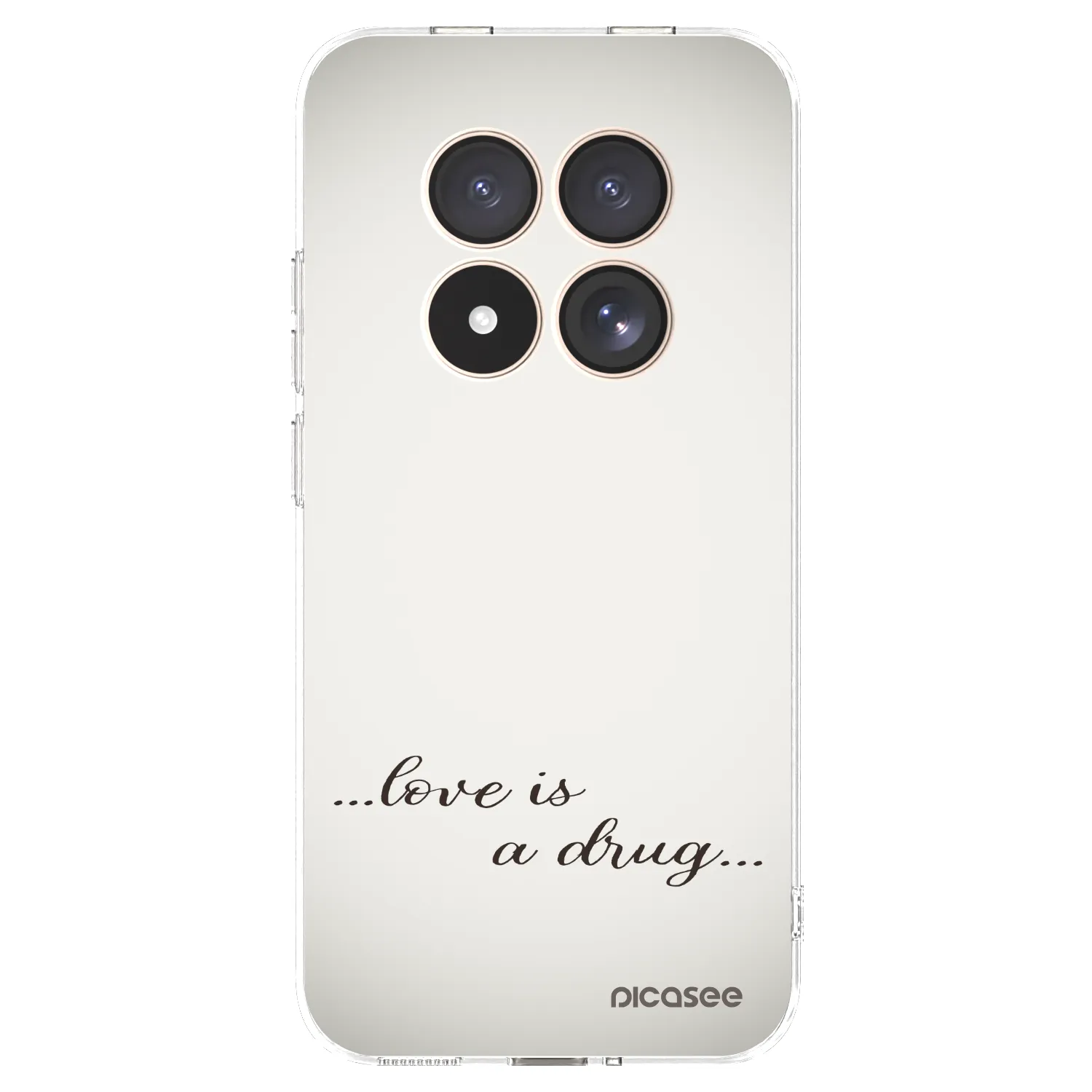 Picasee silikonowe przeźroczyste etui na Xiaomi Redmi Note 15 Pro 4G - Love is a drug