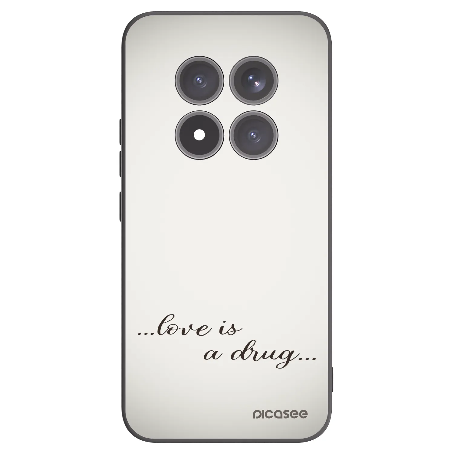 Picasee silikonowe czarne etui na Xiaomi Redmi Note 15 Pro+ - Love is a drug