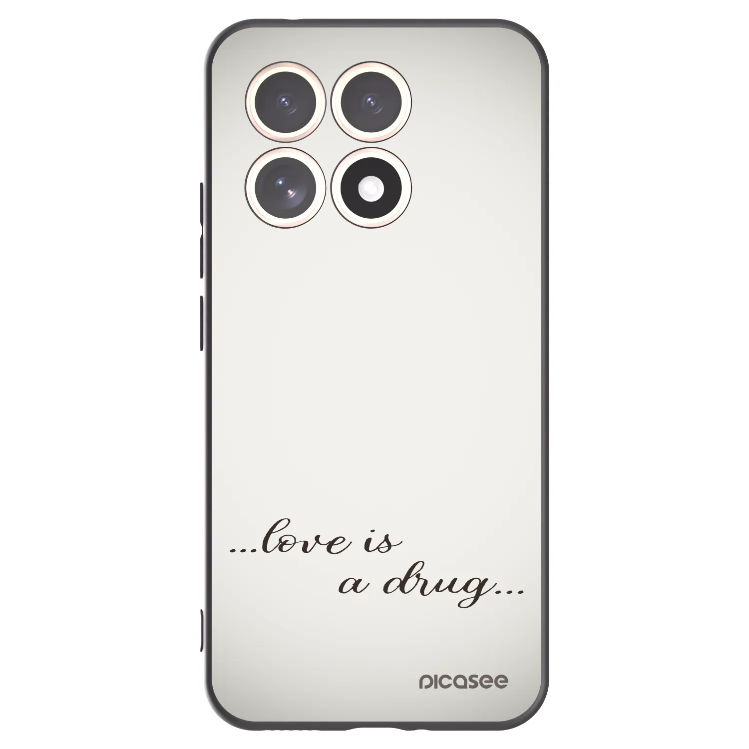 Picasee silikonowe czarne etui na Xiaomi 15T - Love is a drug