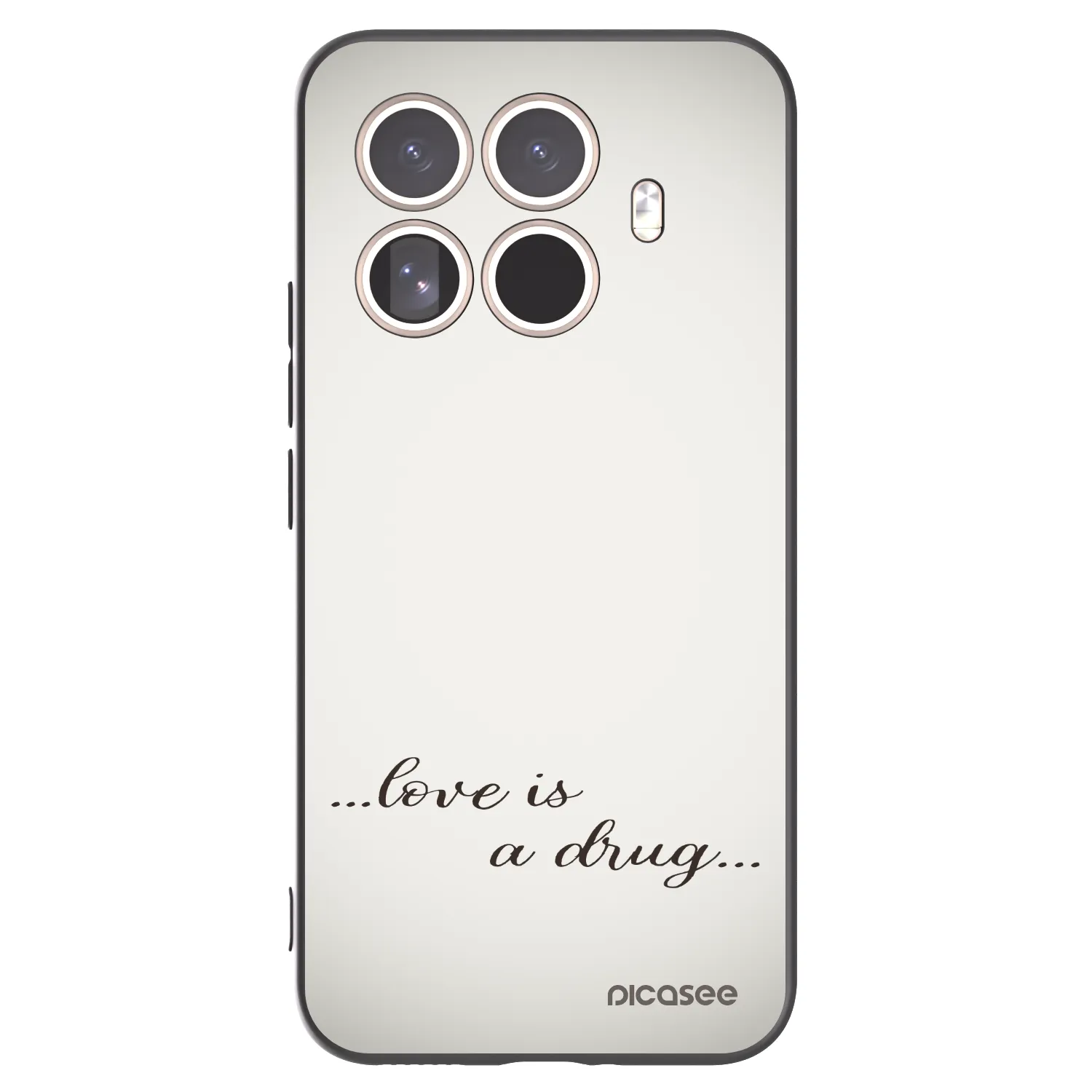 Picasee silikonowe czarne etui na Xiaomi 15T Pro - Love is a drug