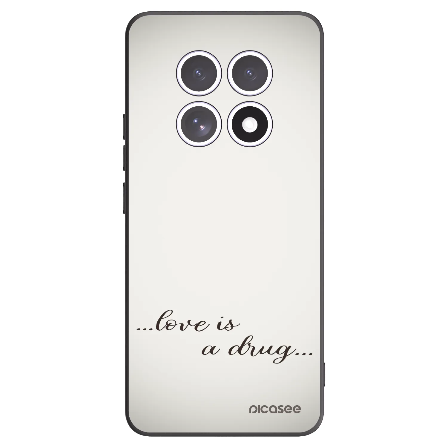 Picasee silikonowe czarne etui na Xiaomi Redmi Note 15 4G - Love is a drug