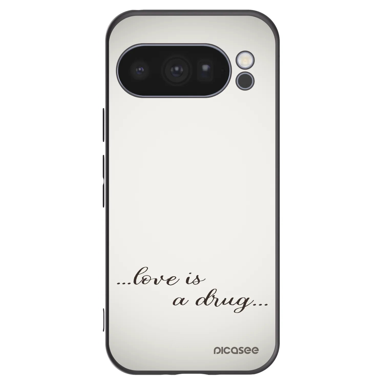 Picasee silikonowe czarne etui na Google Pixel 10 Pro - Love is a drug