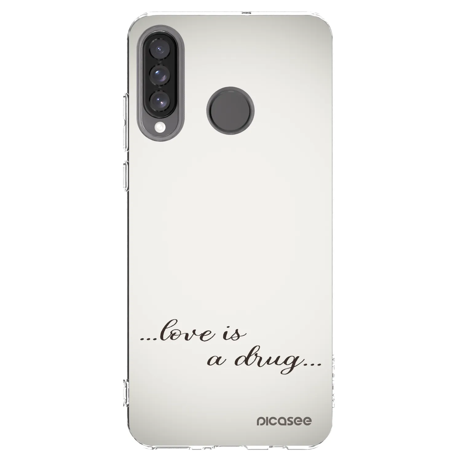 Picasee silikonowe przeźroczyste etui na Huawei P30 Lite - Love is a drug