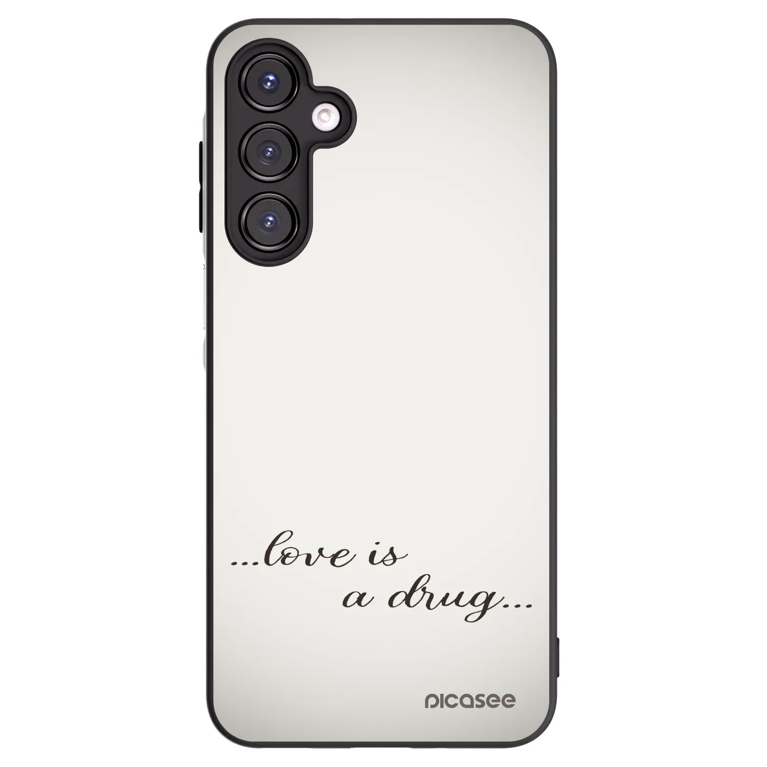 Picasee silikonowe czarne etui na Samsung Galaxy A16 4G - Love is a drug