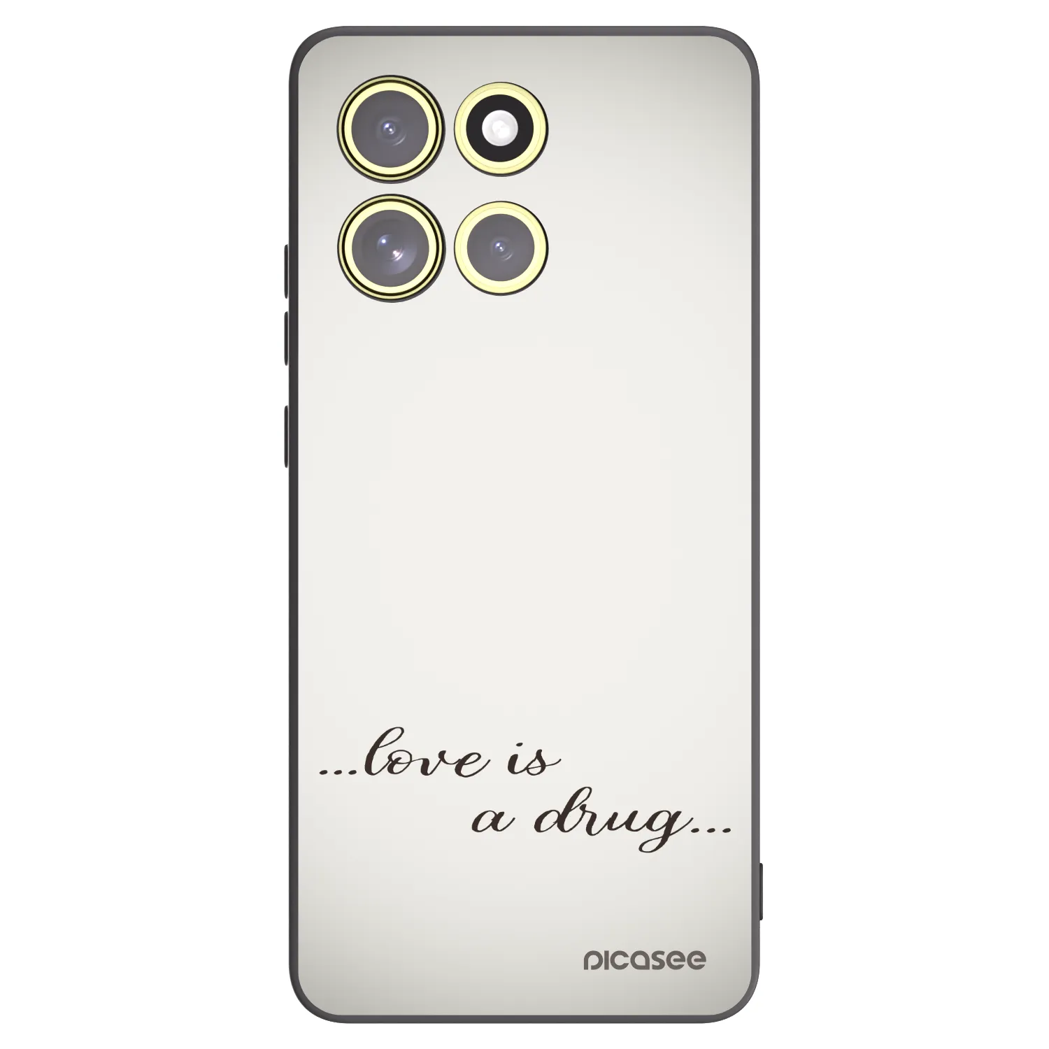 Picasee silikonowe czarne etui na Motorola Moto G86 Power 5G - Love is a drug