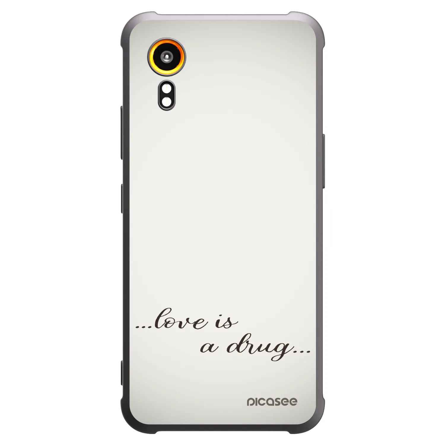 Picasee silikonowe czarne etui na Samsung Galaxy Xcover 7 - Love is a drug