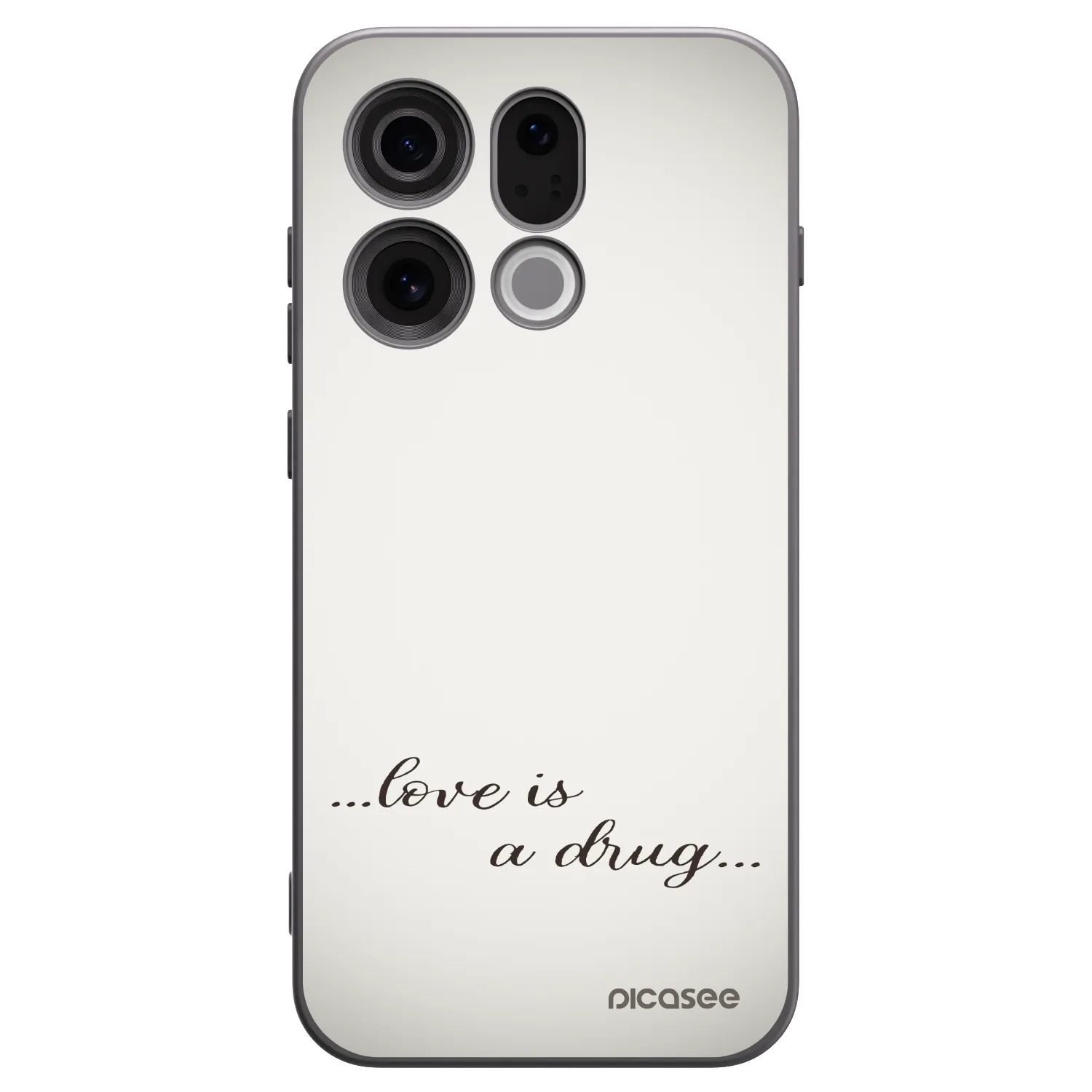 Picasee silikonowe czarne etui na OPPO Find X9 - Love is a drug
